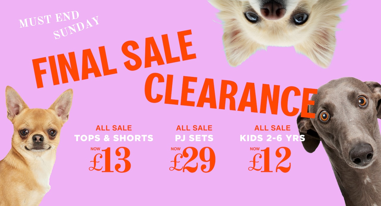 Final Sale Clearance* Ends Sunday!