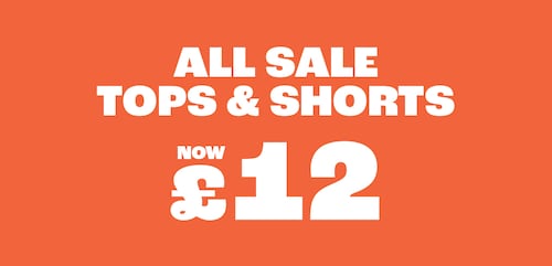 All Sale Tops and Shorts Now £12