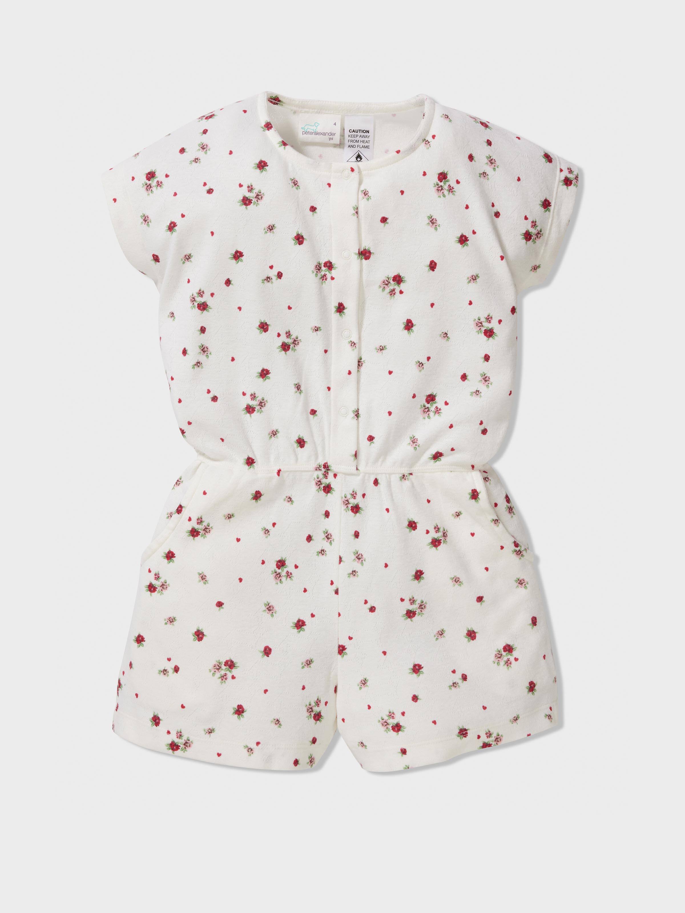 Girls Floral Print Onesie