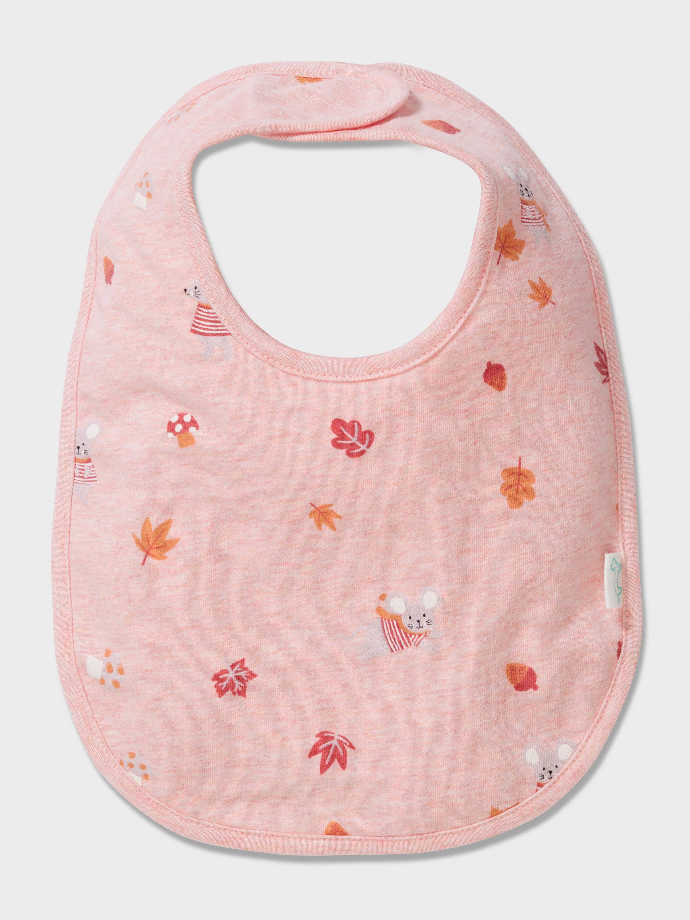 Baby Organic Autumn Print Bib