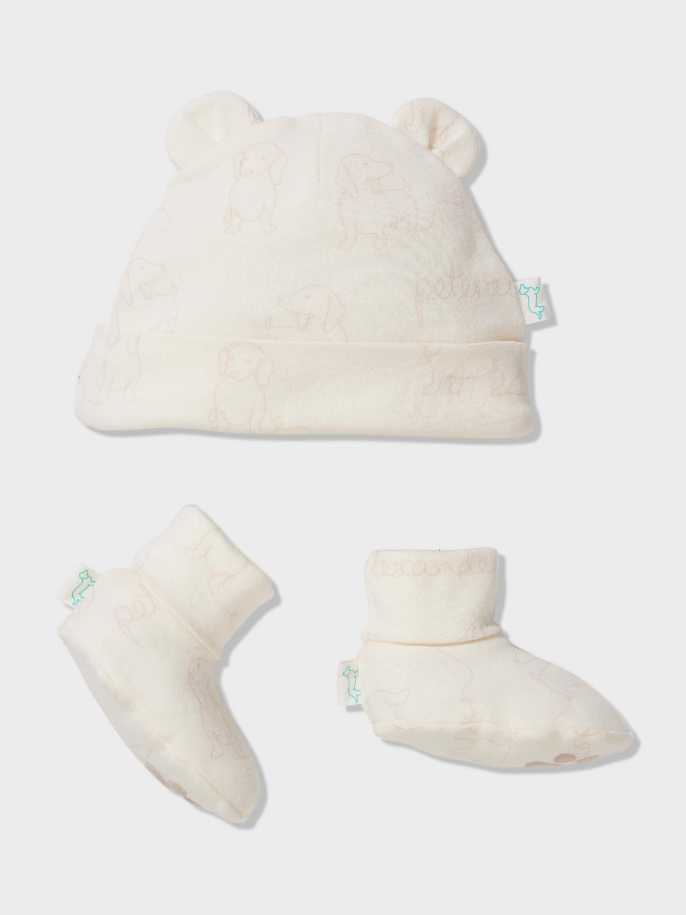 Baby Organic Penny Beanie & Booties Set