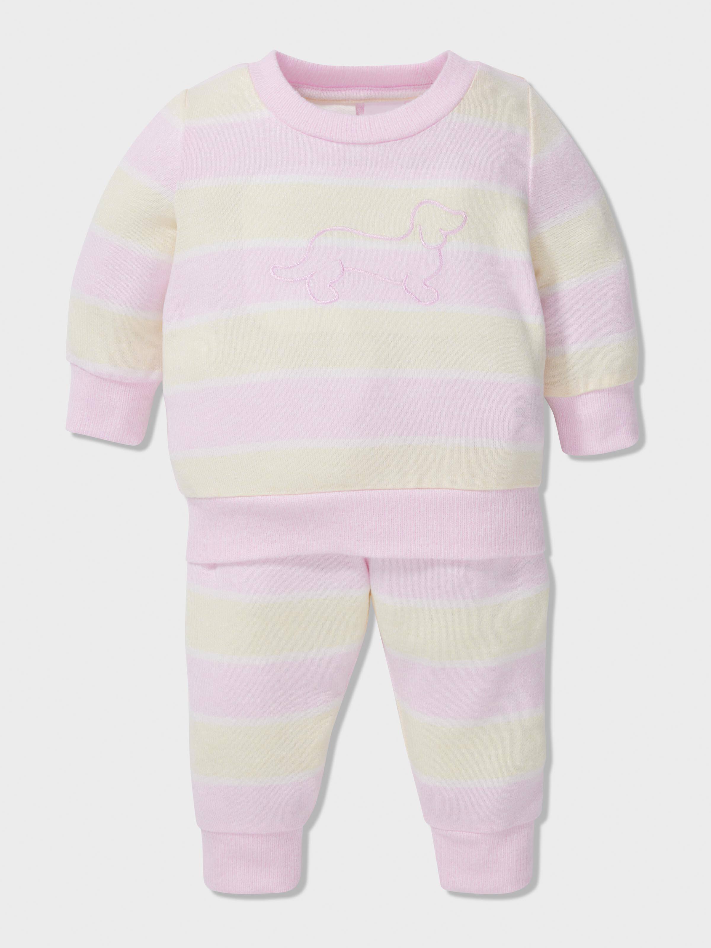 Baby Fuzzy Stripe Pj Set