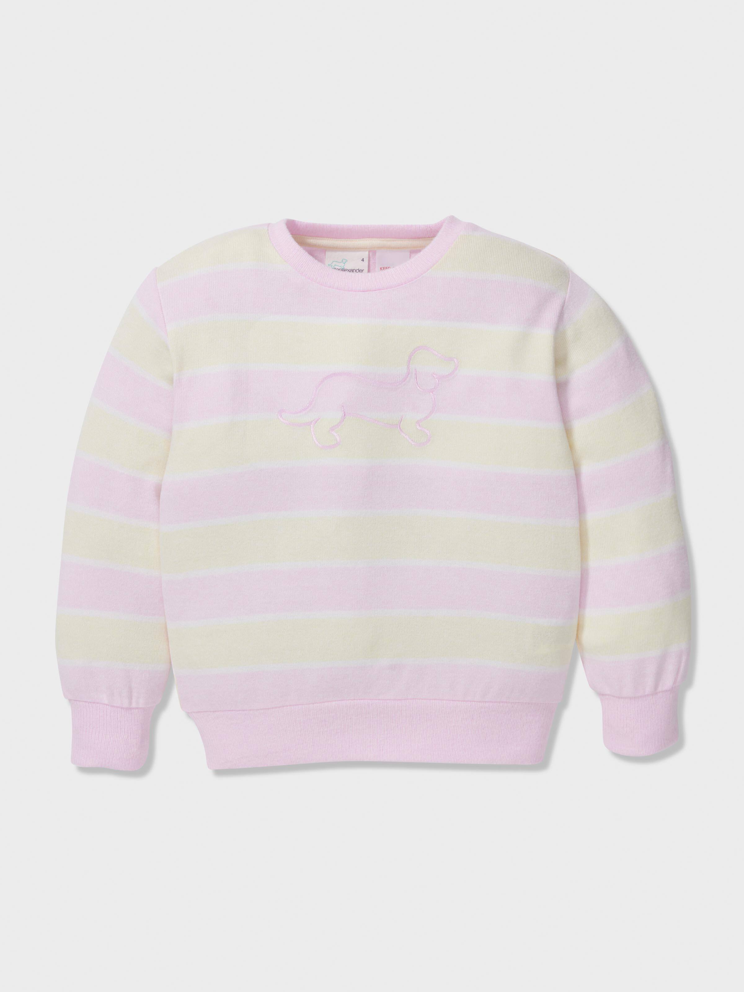 Image for Girls Fuzzy Stripe Pj Set from Peter Alexander