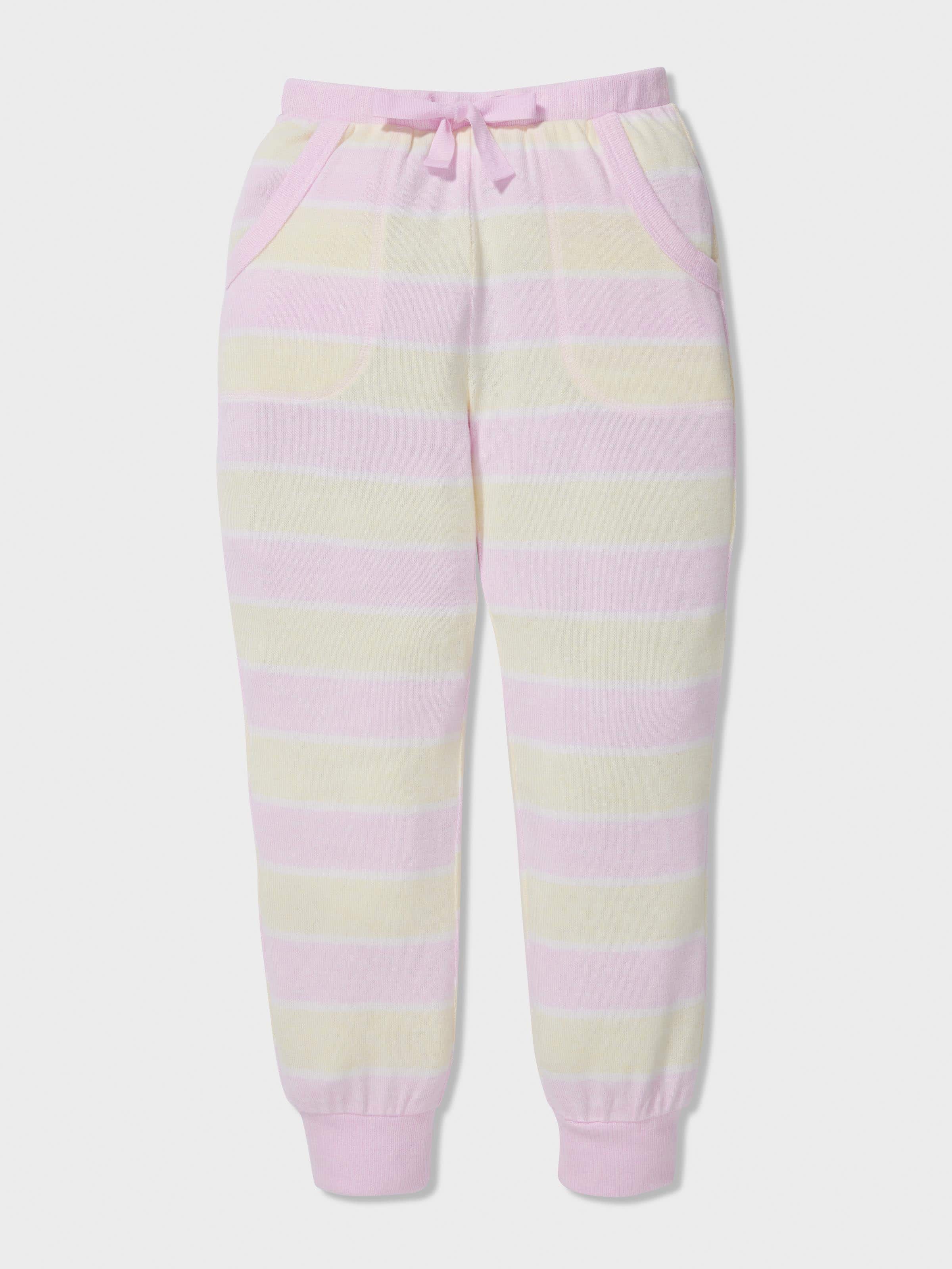 Girls Fuzzy Stripe Pj Set