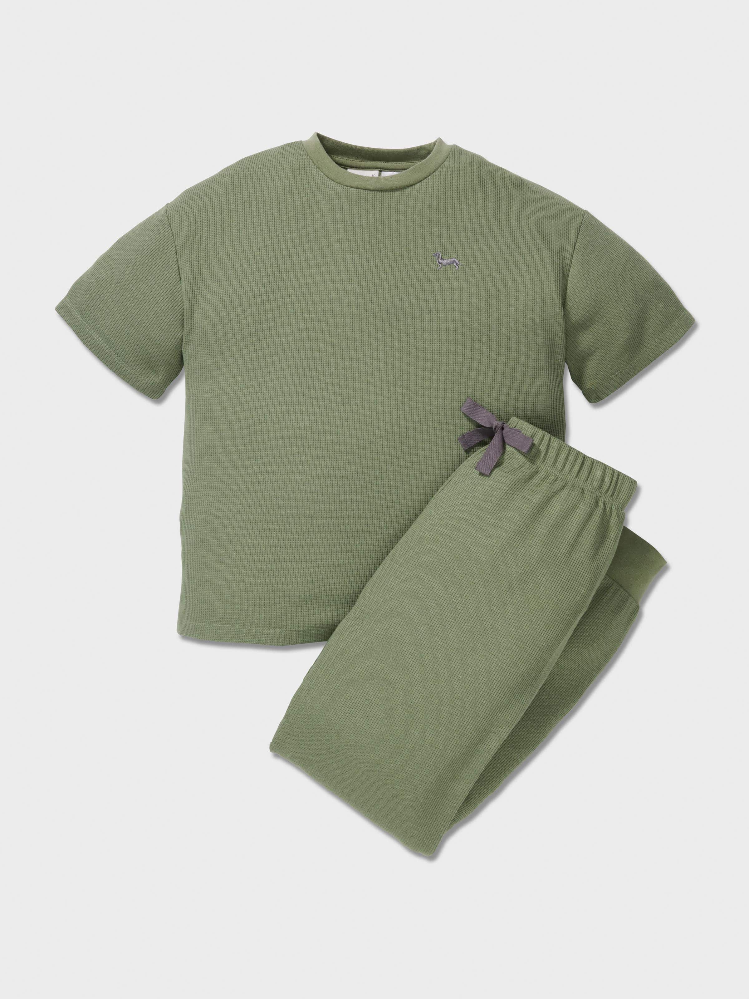 Boys Waffle Track Pj Set