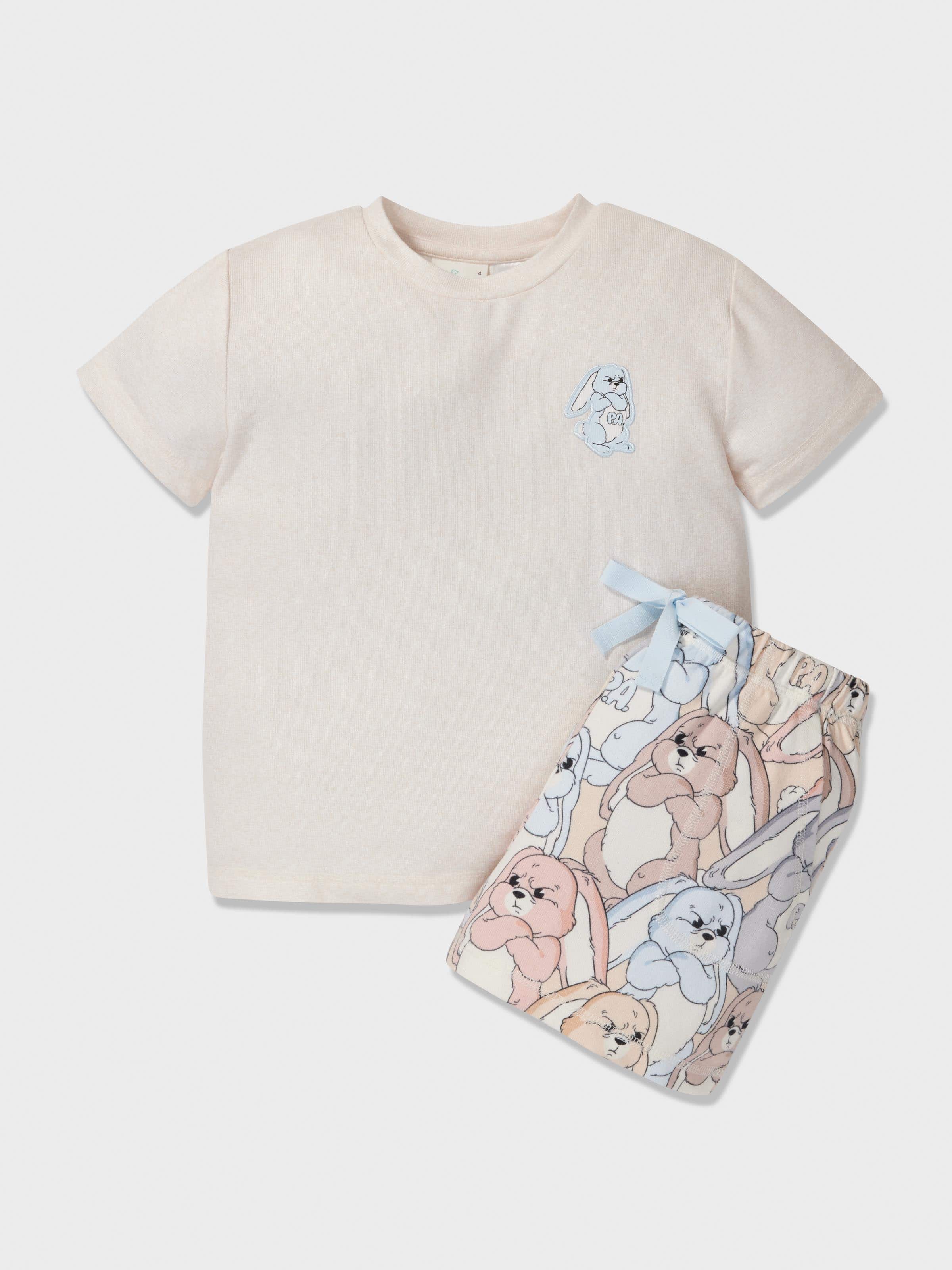 Image for Kids Grumpy Bunny Short Pj Set from Peter Alexander