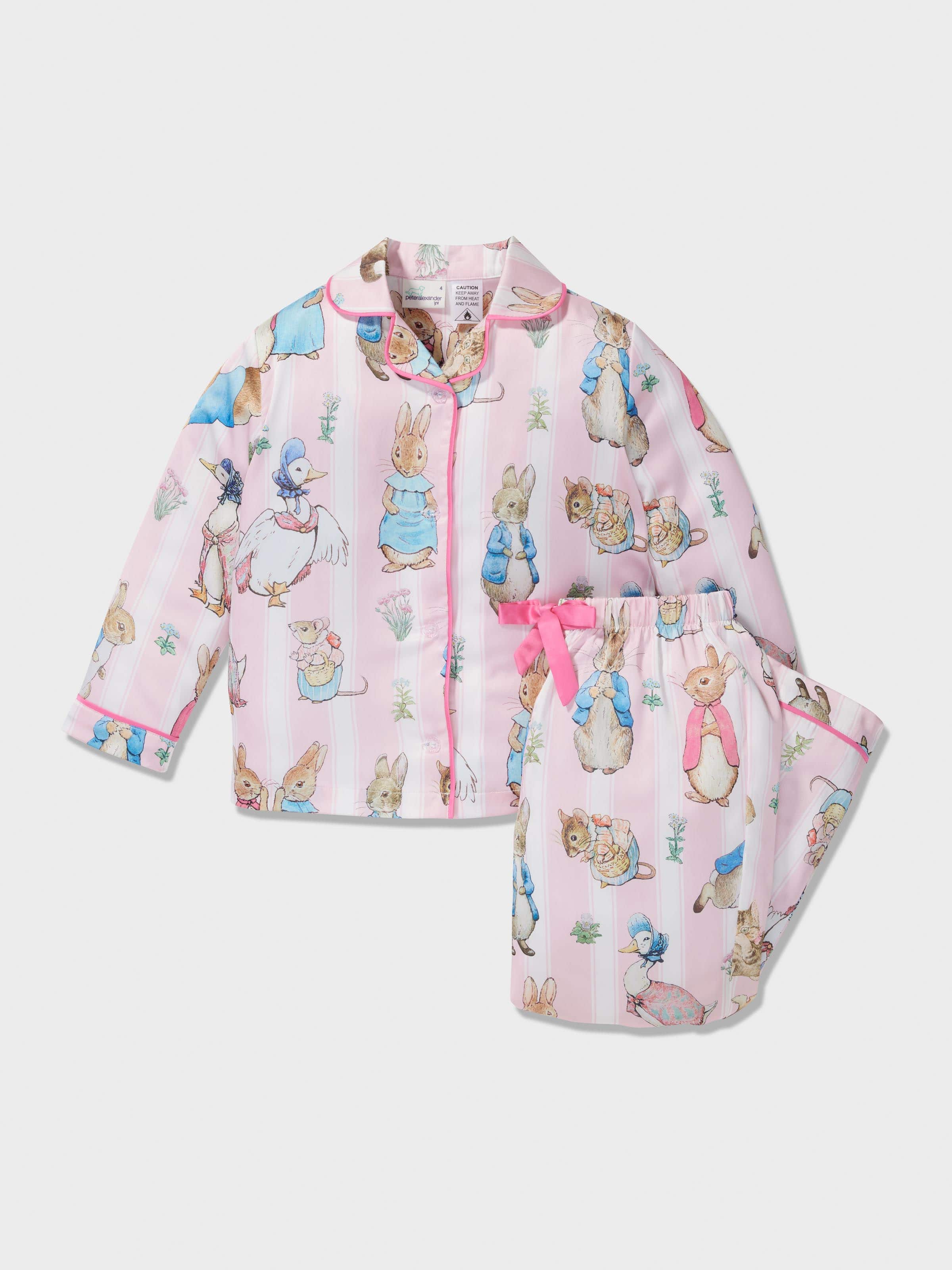 Jnr Girls Peter Rabbit Classic Satin Pj Set