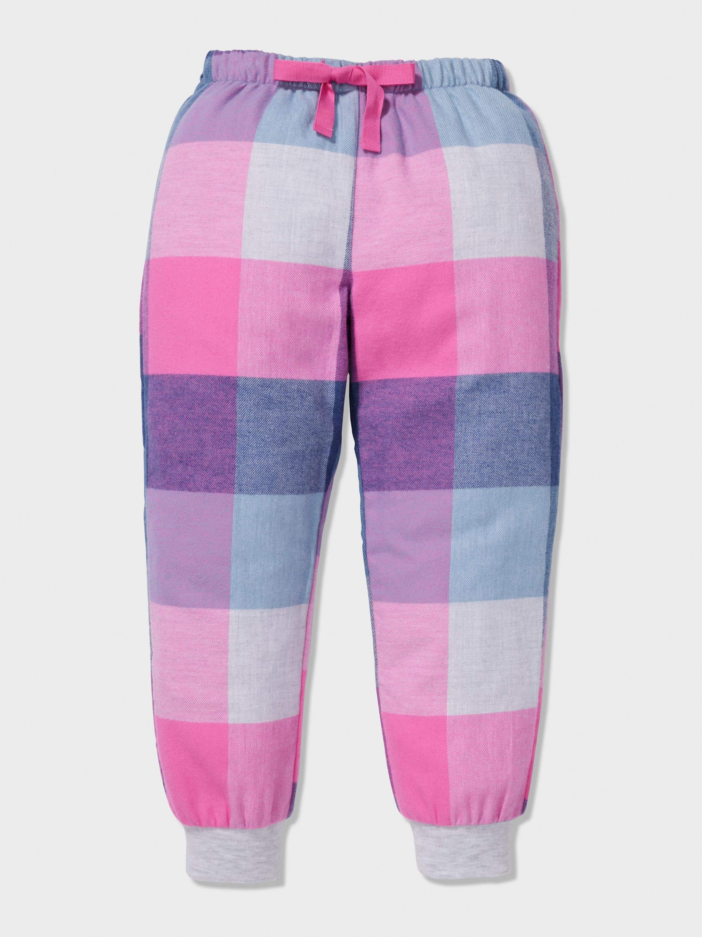 Girls Buffalo Check Long Pj Set