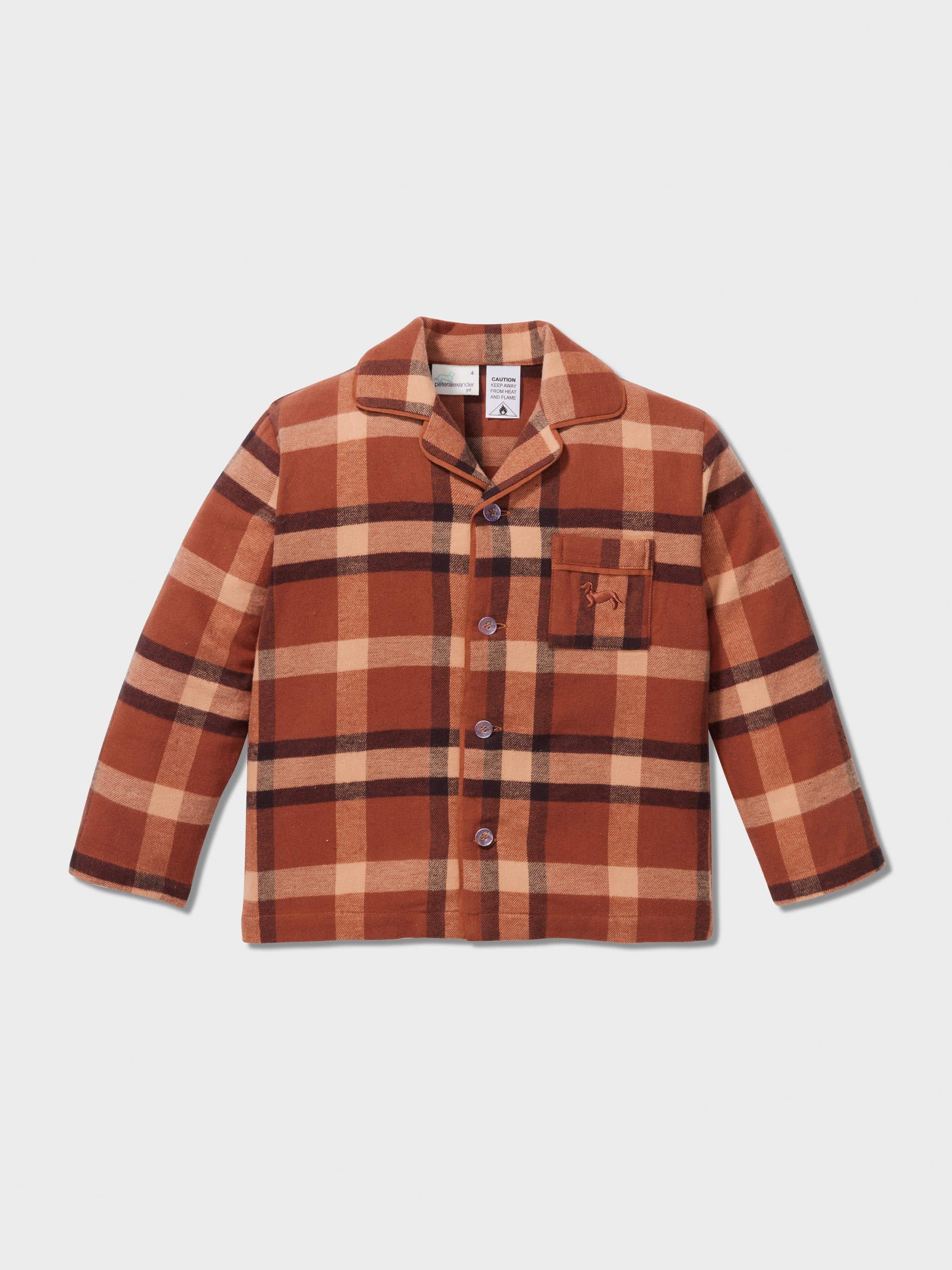 Image for Jnr Boys Brown Check Long Classic Pj Set from Peter Alexander