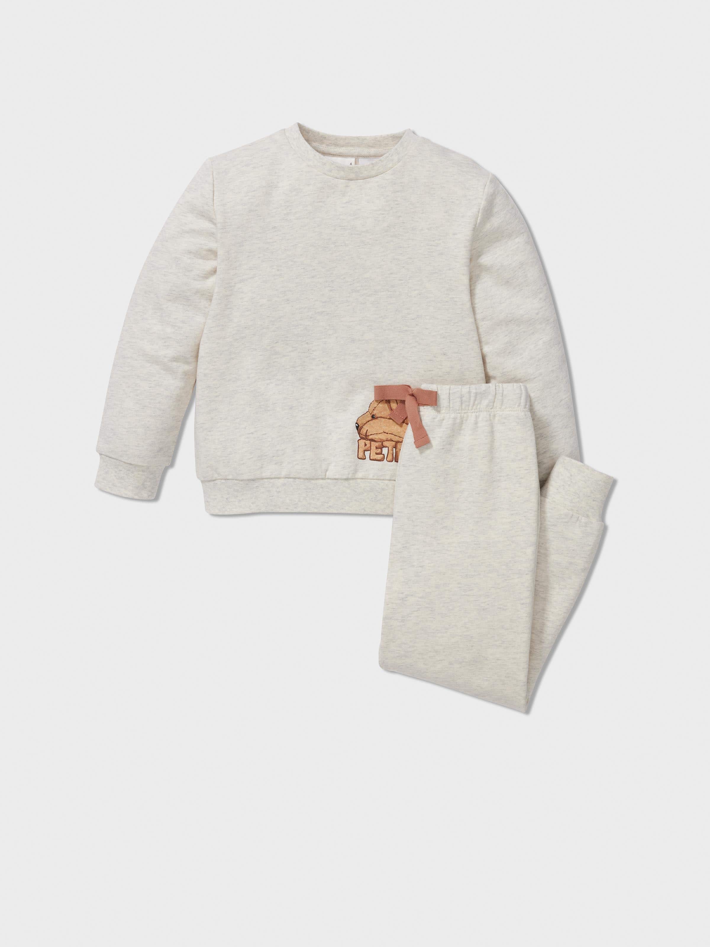 Jnr Kids Teddy Bear Long Pj Set