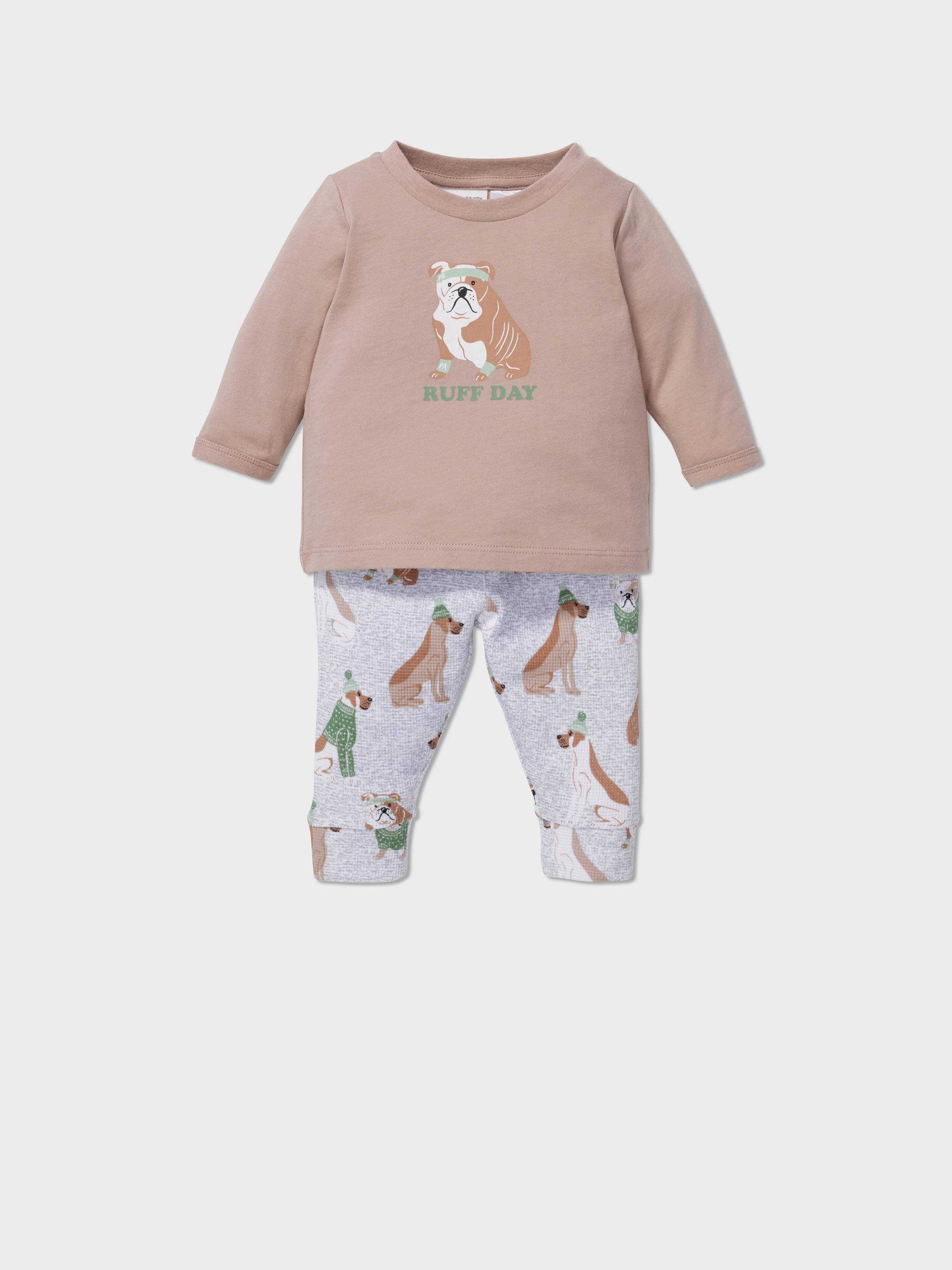 Baby 'Ruff Day' Long Pj Set