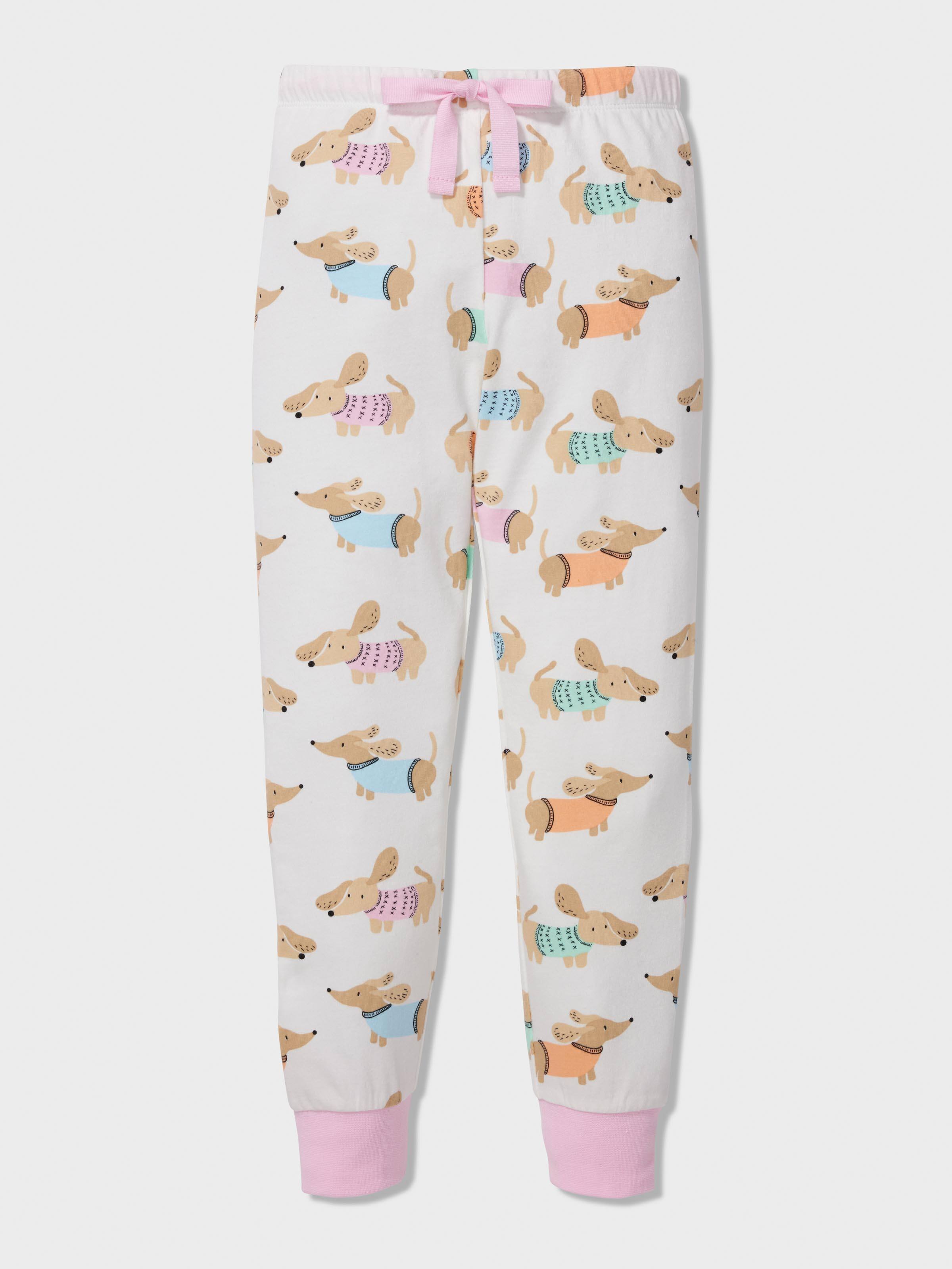 Jnr Girls Dachshund Long Pj Set