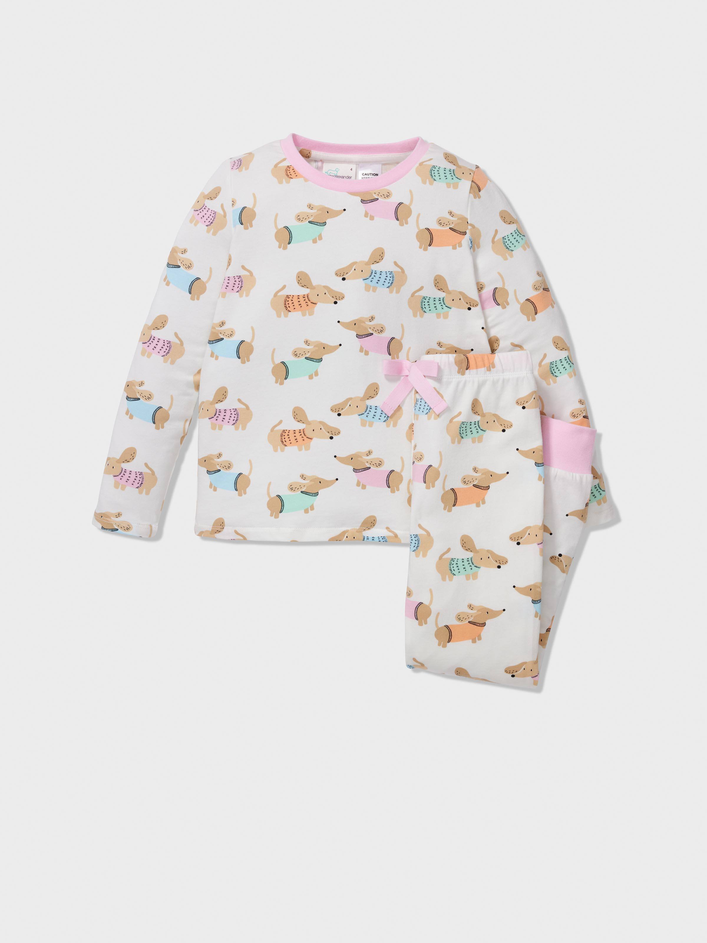 Jnr Girls Dachshund Long Pj Set