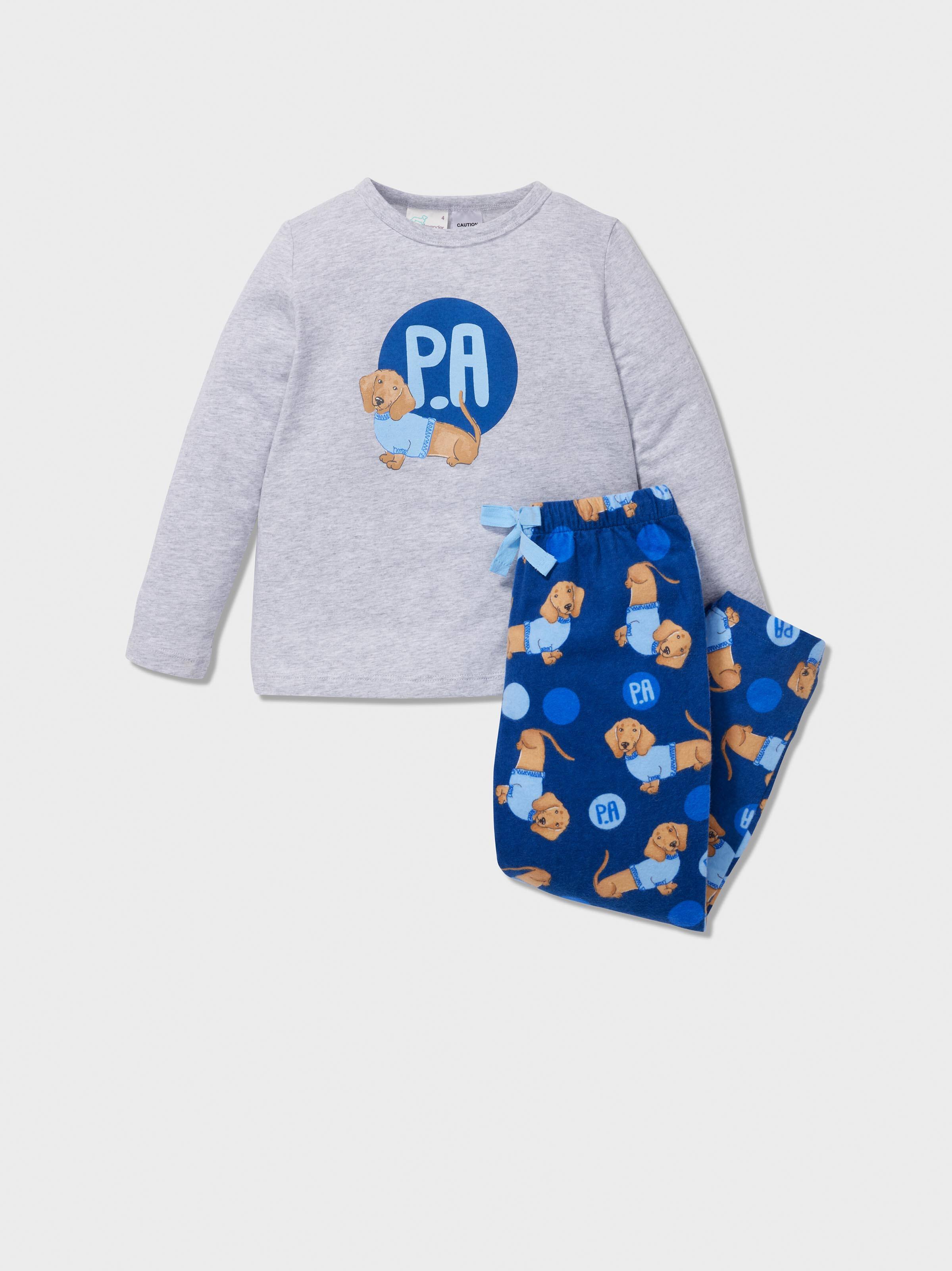 Jnr Boys Penny Spot Long Pj Set