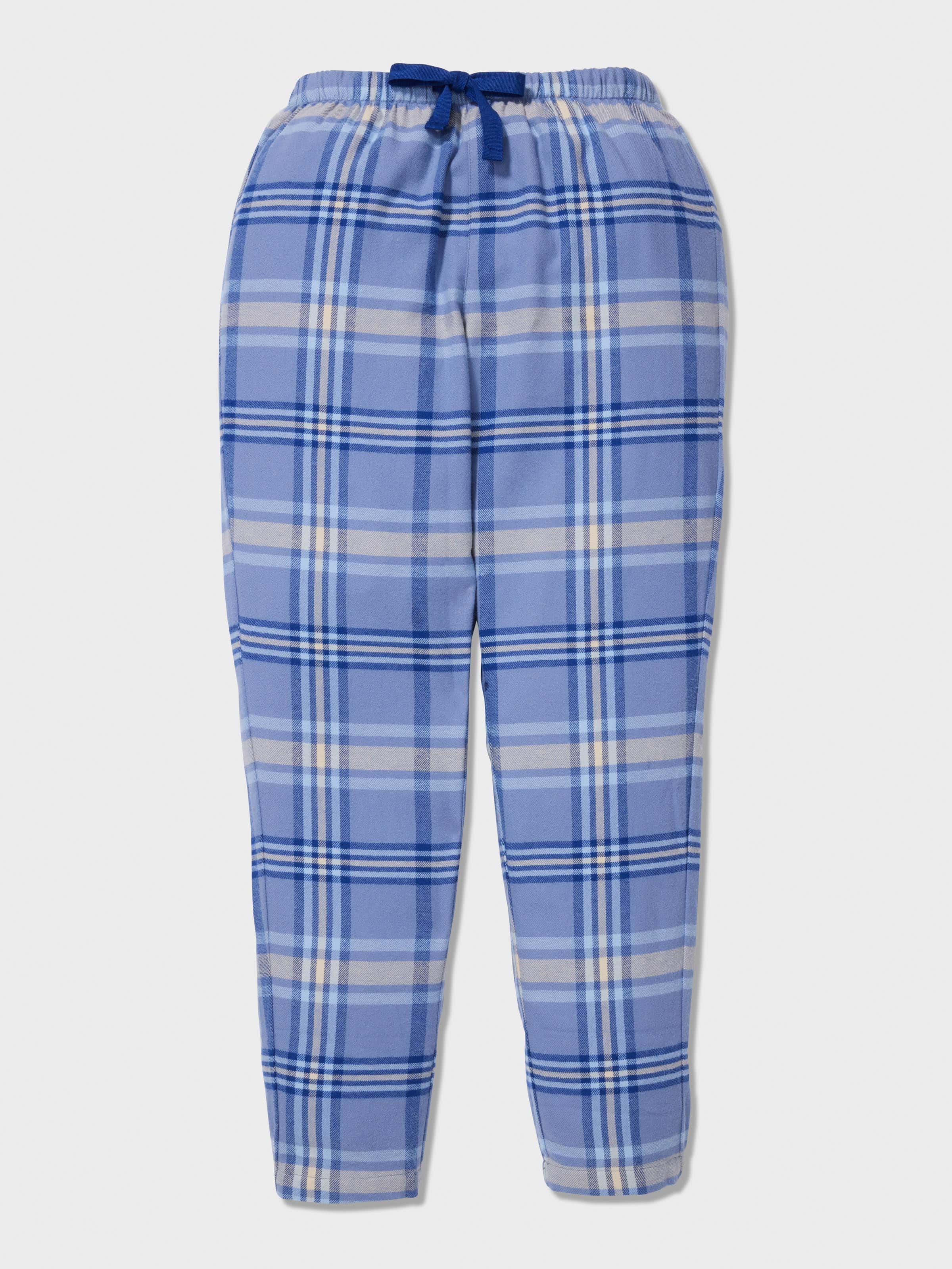 Boys Blue Check Long Pj Set