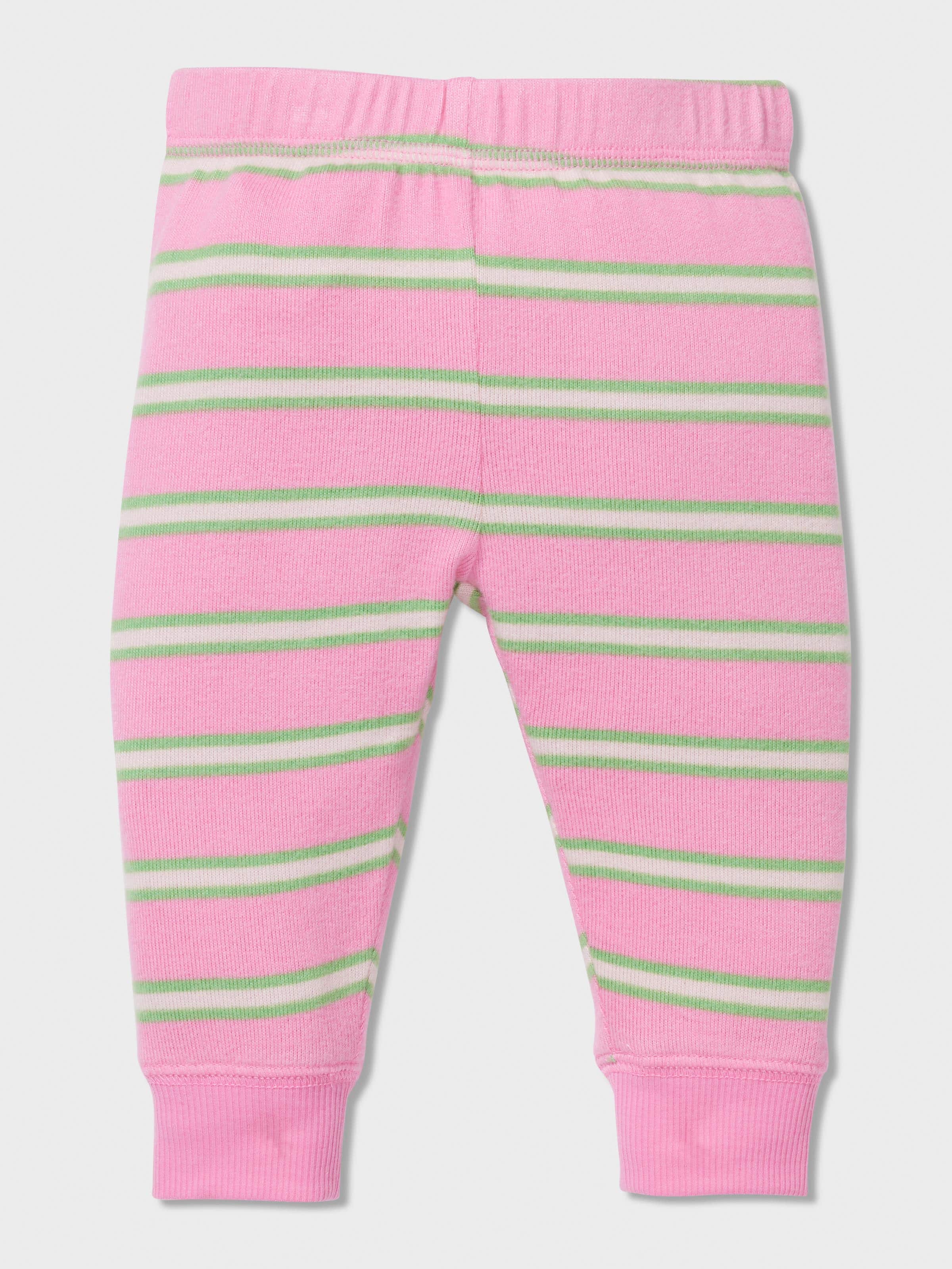 Baby Pink Stripe Plush Long Pj Set