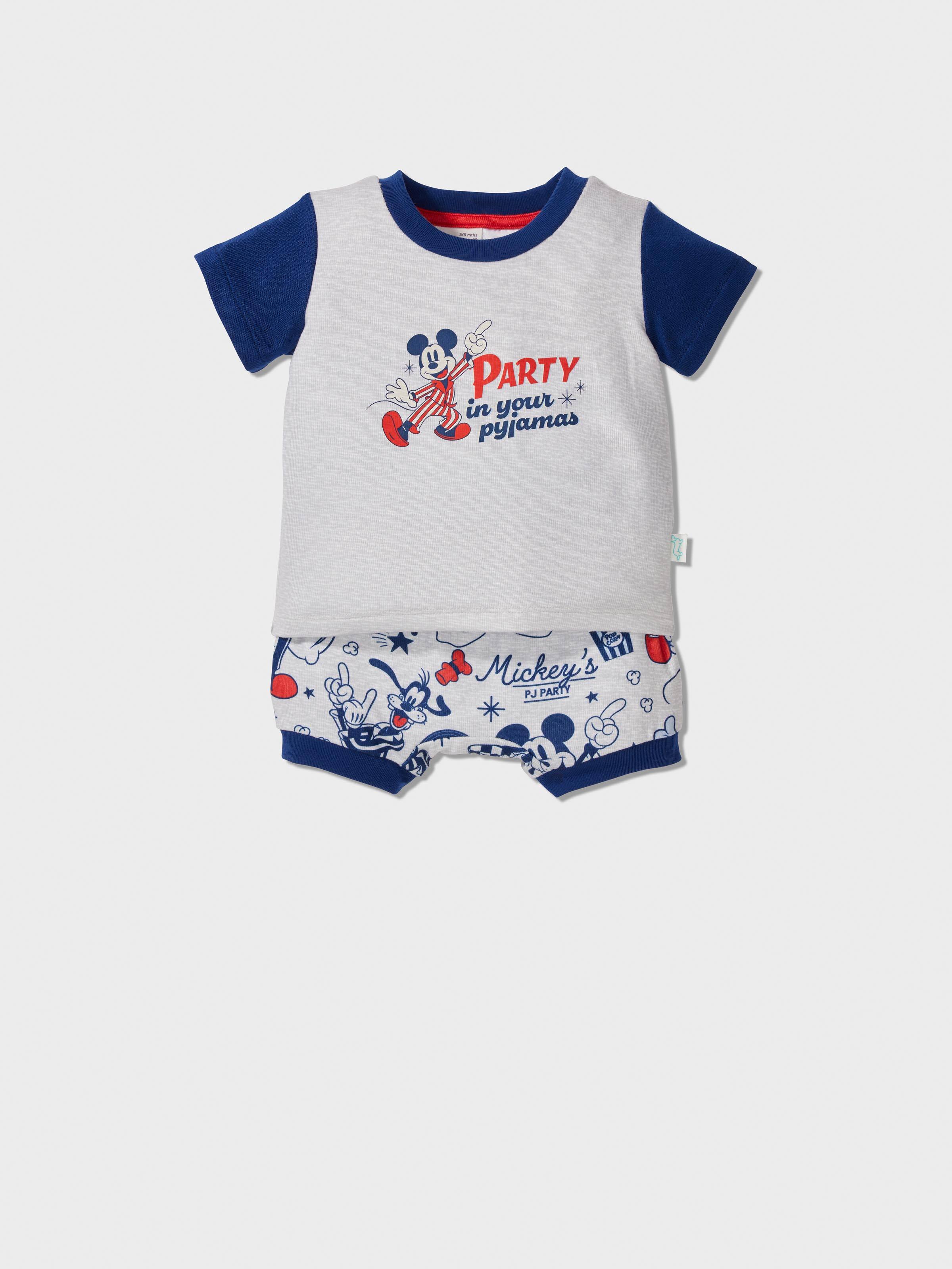 Baby Disney Mickey Party Short Pj Set