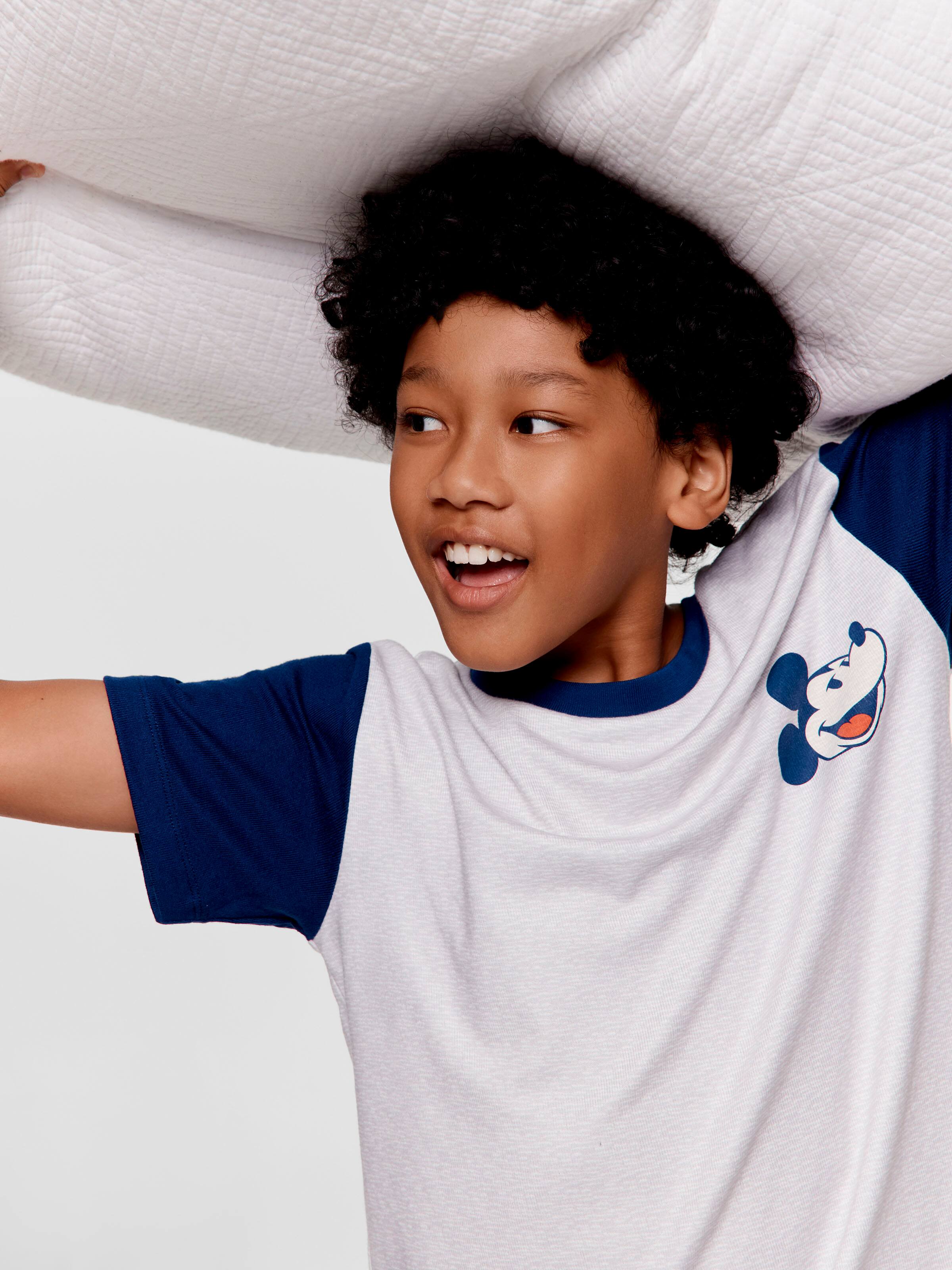 Boys Disney Mickey Short Plush Pj Set