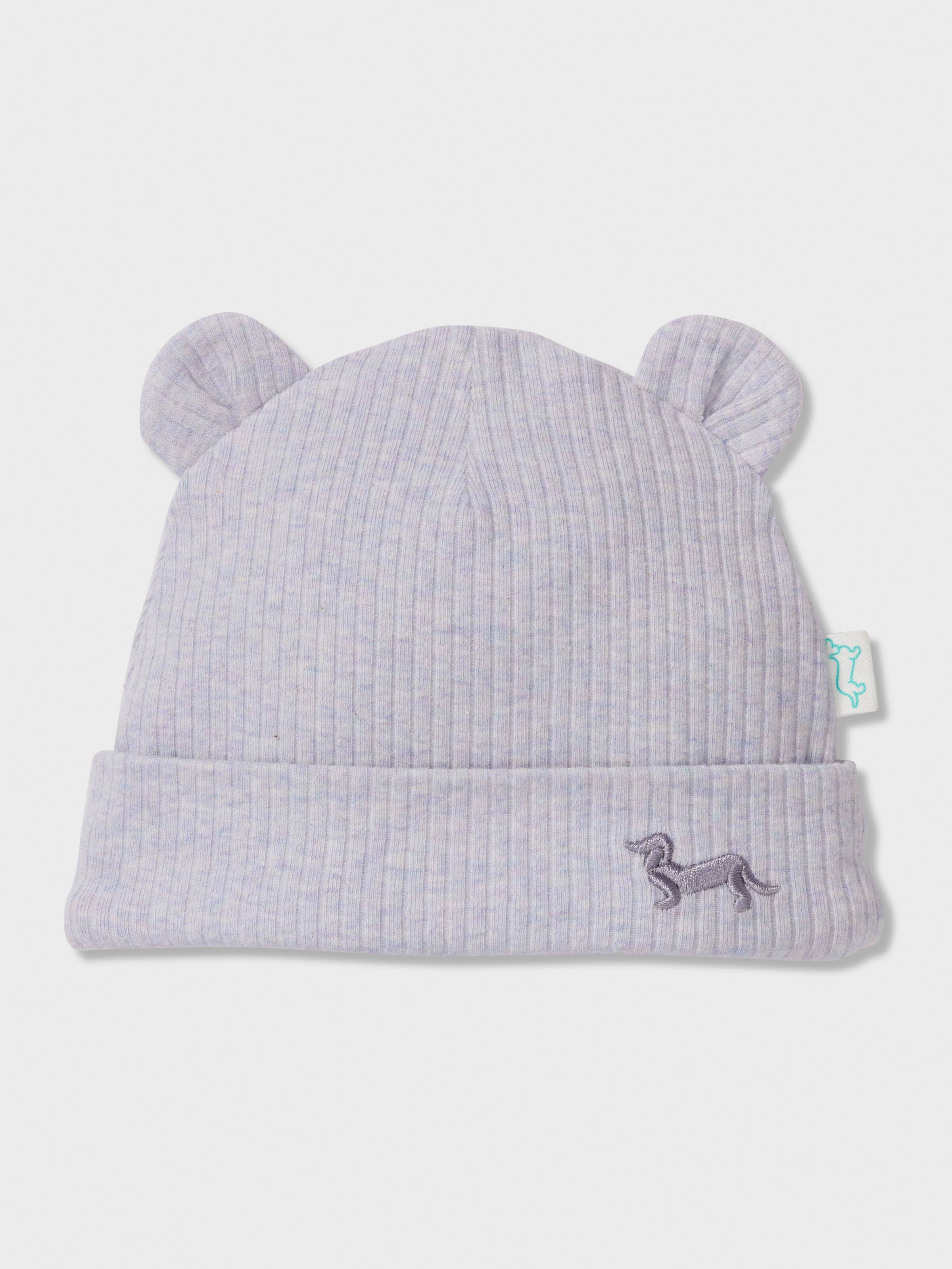Baby Organic Blue Beanie & Booties Set