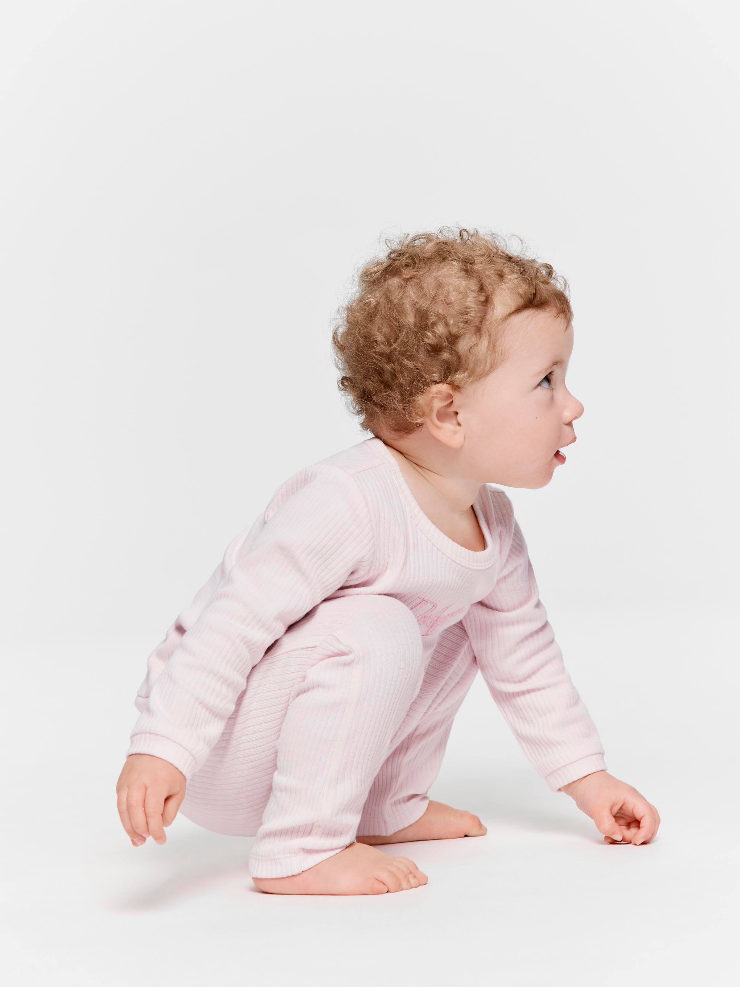 Baby Organic Pink Long Pj Set
