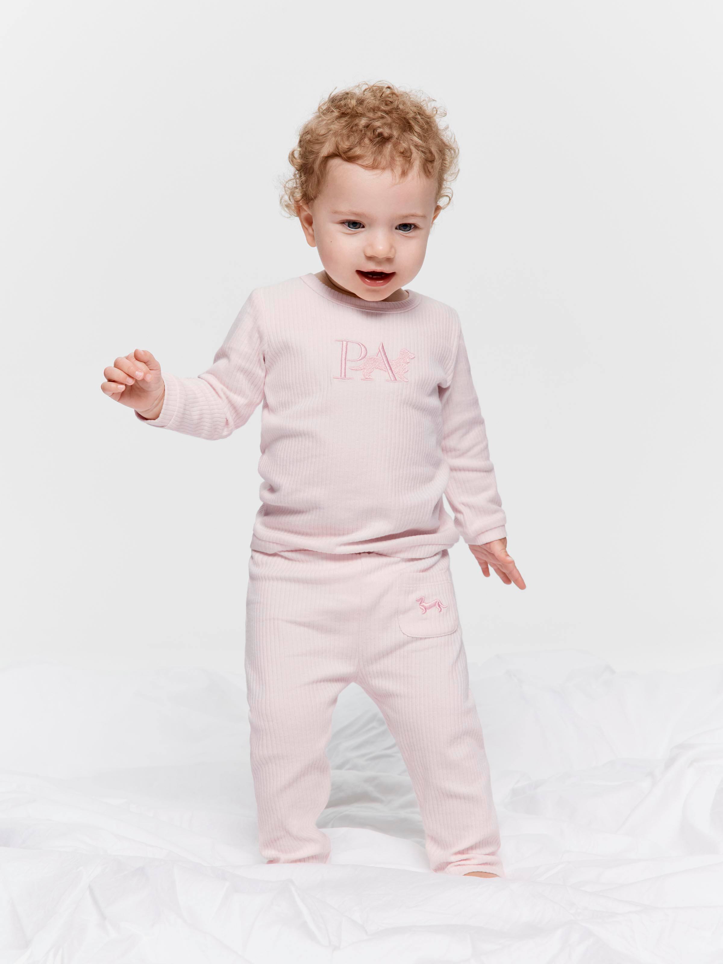 Baby Organic Pink Long Pj Set
