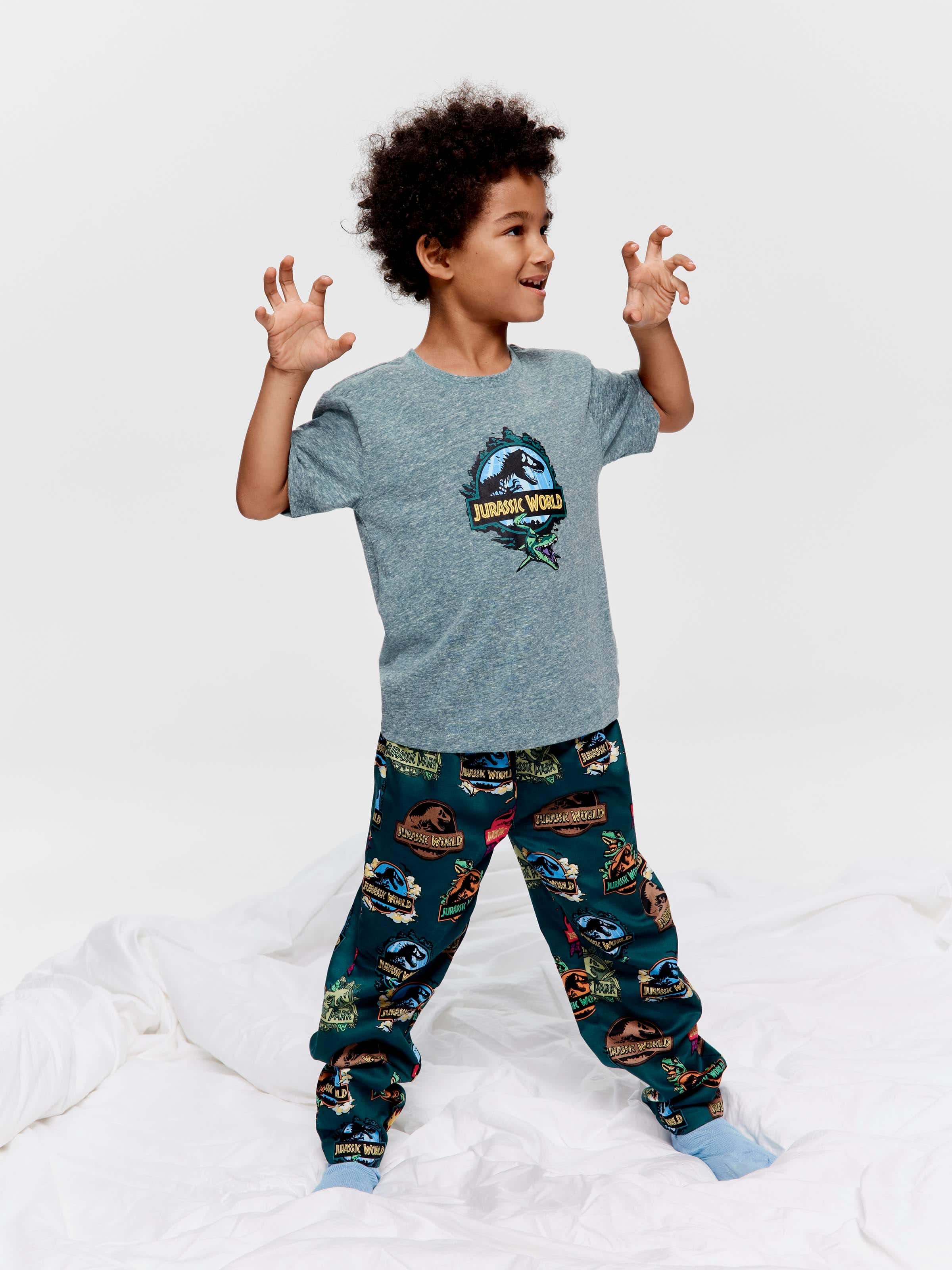 Jnr Boys Jurassic World Long Pj Set