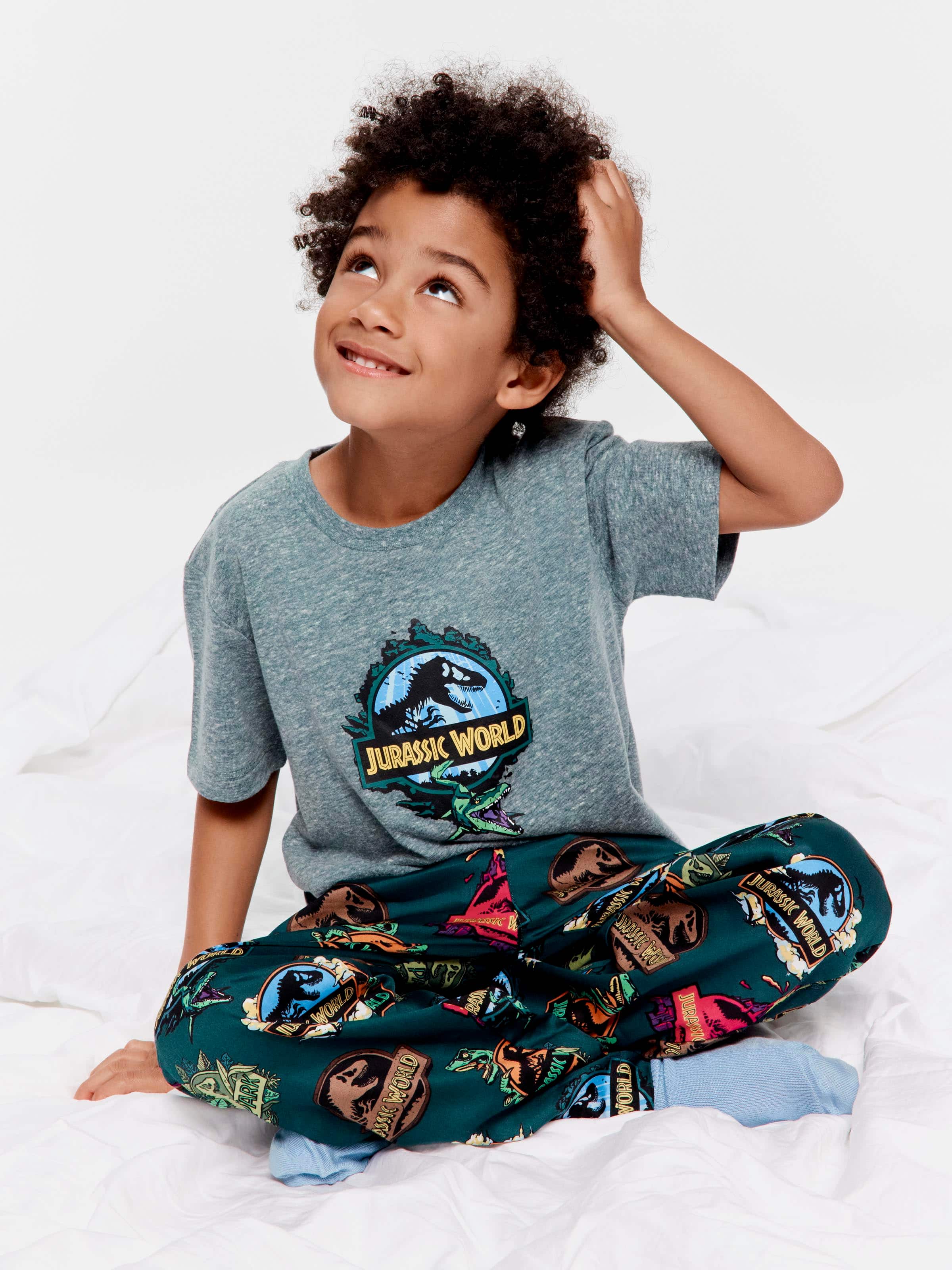 Jnr Boys Jurassic World Long Pj Set