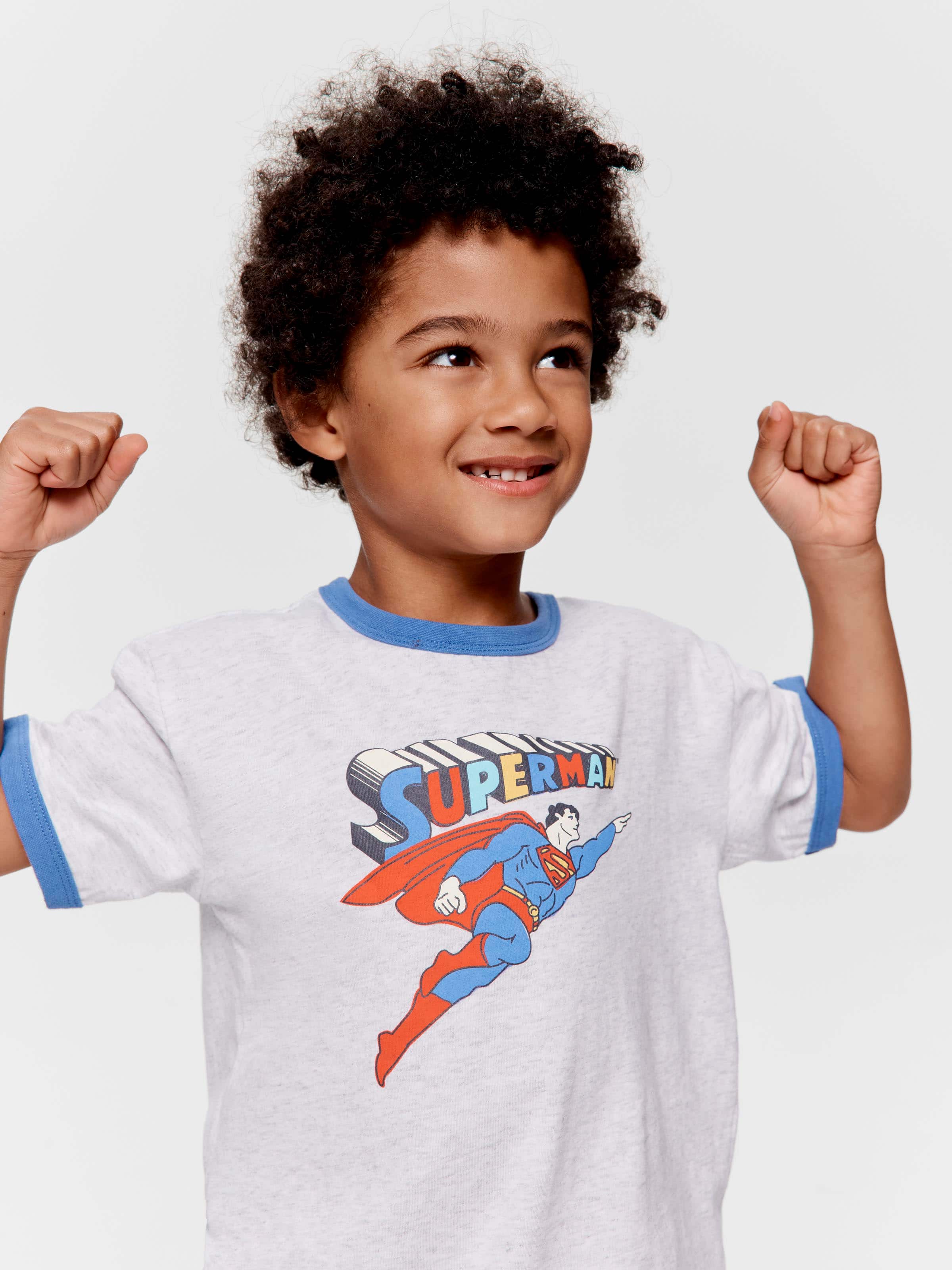 Jnr Boys Superman Comic Short Pj Set