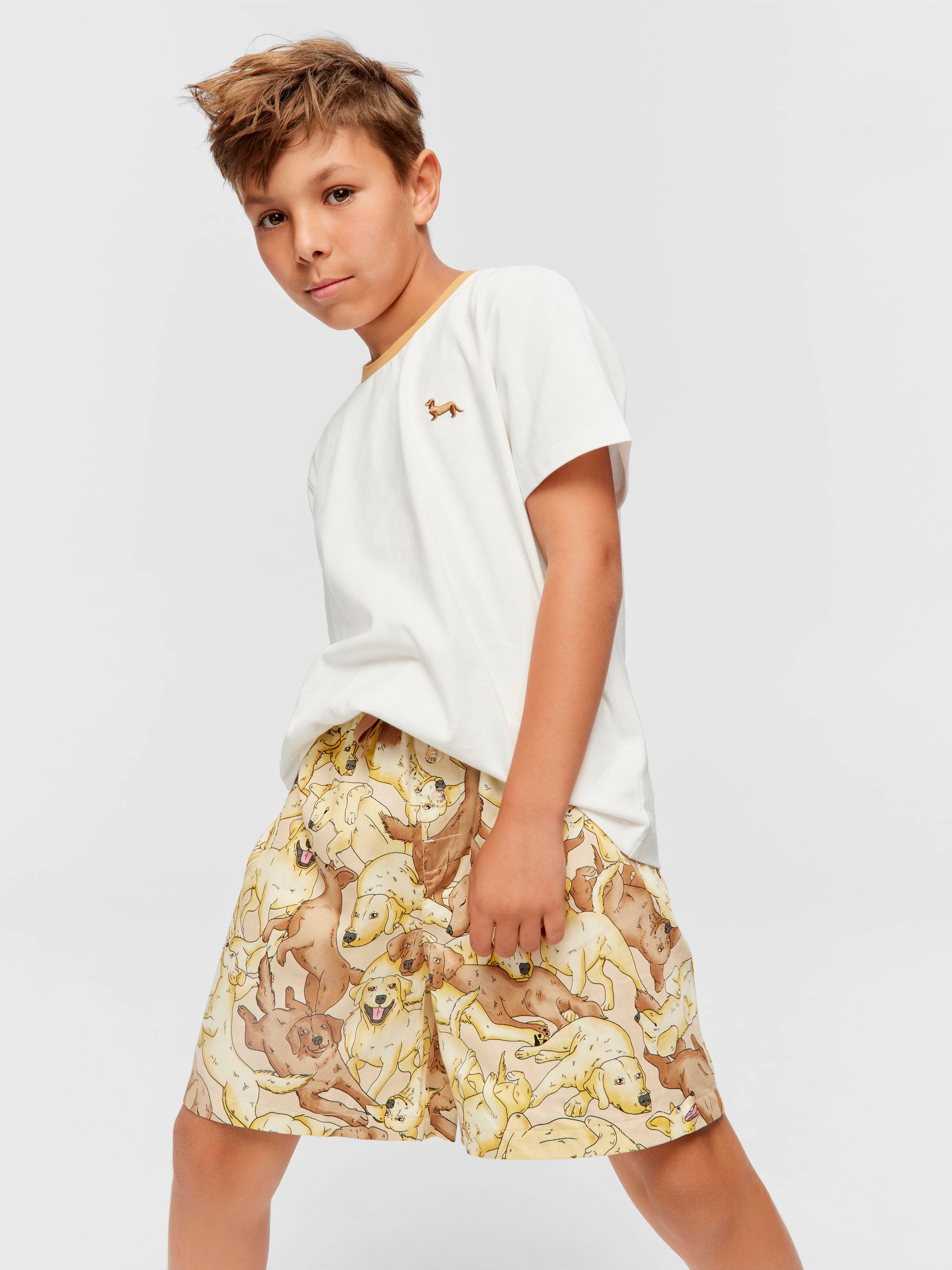 Kids Lazy Labrador Short Pj Set