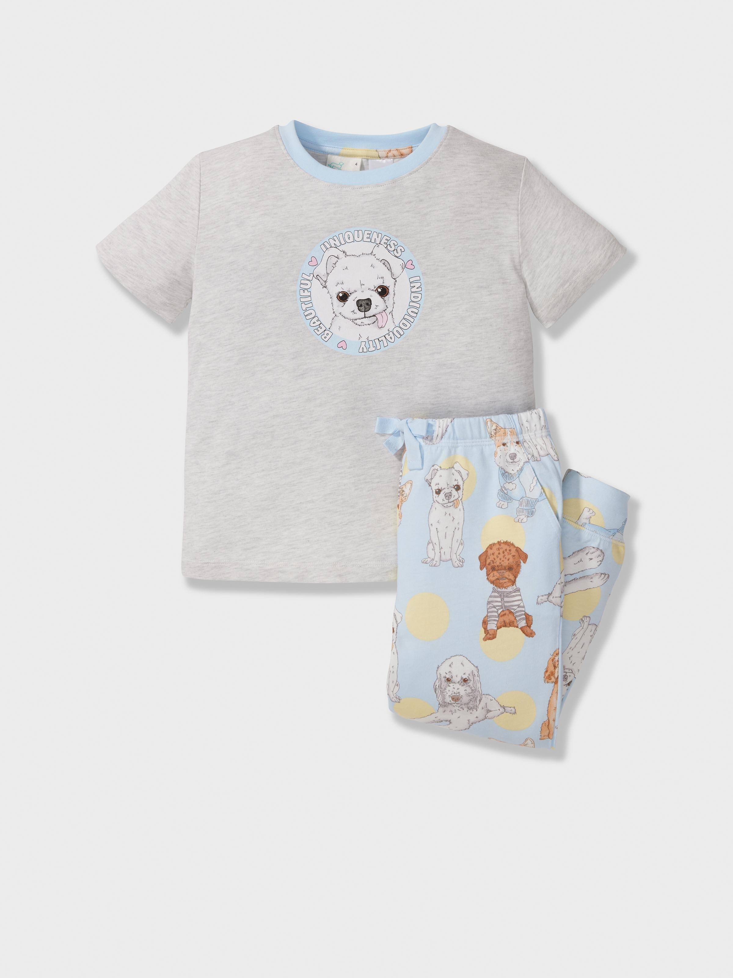 Jnr Girls Puppy Spots Pj Set