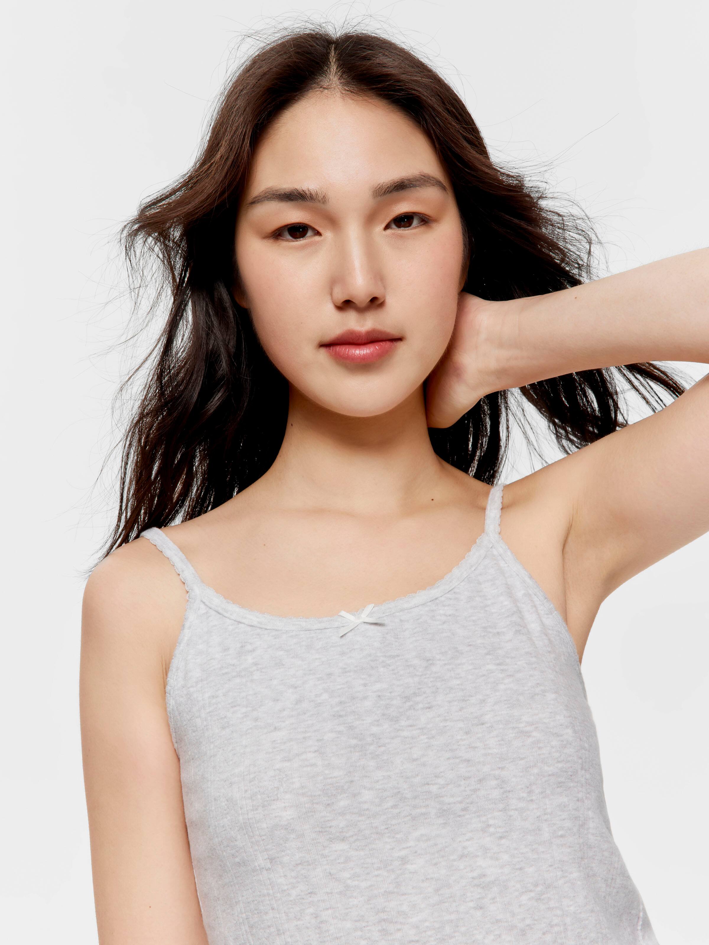 Grey Pointelle Tank