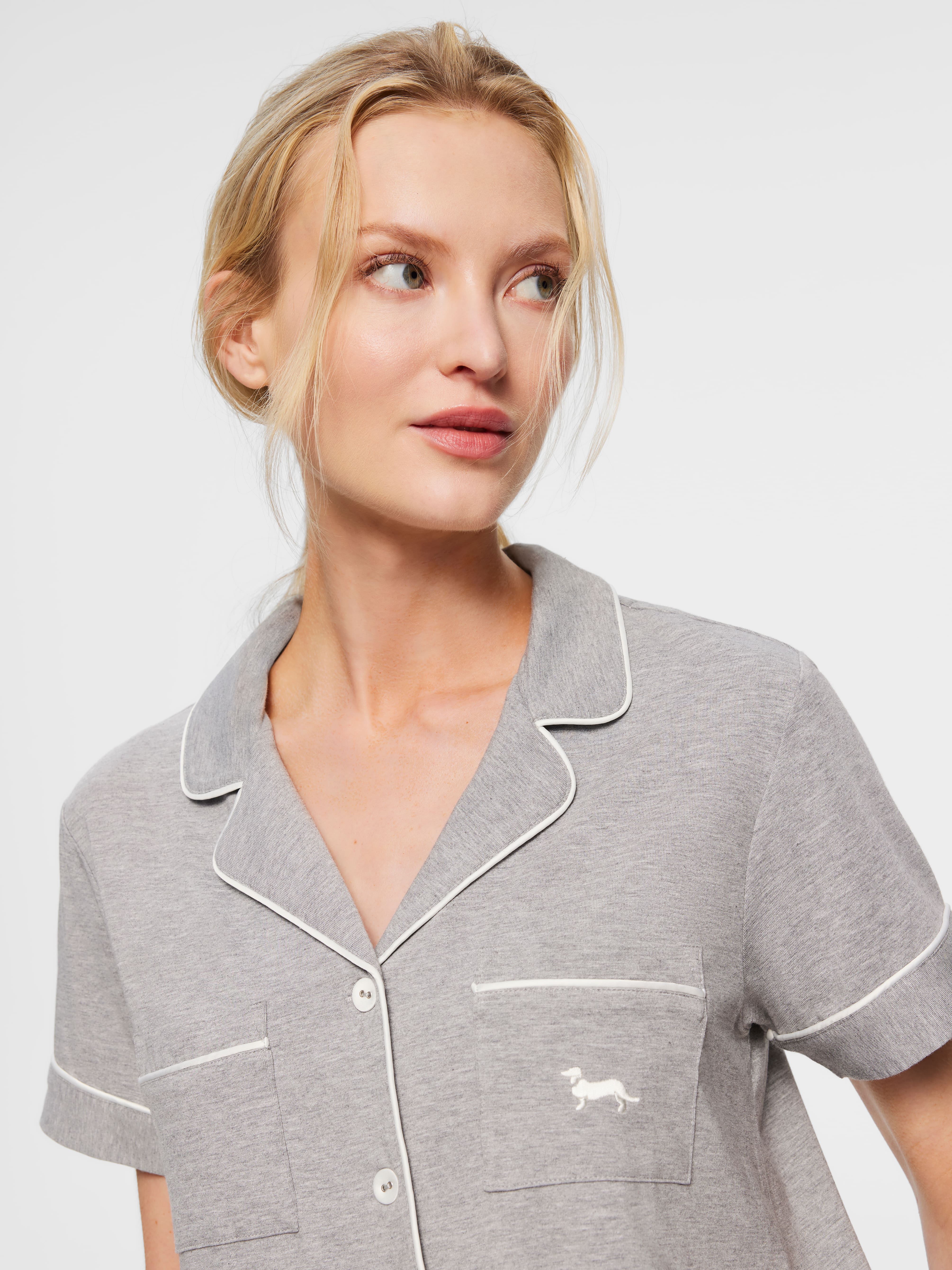 Grey Marle Bamboo Knit Pj Set