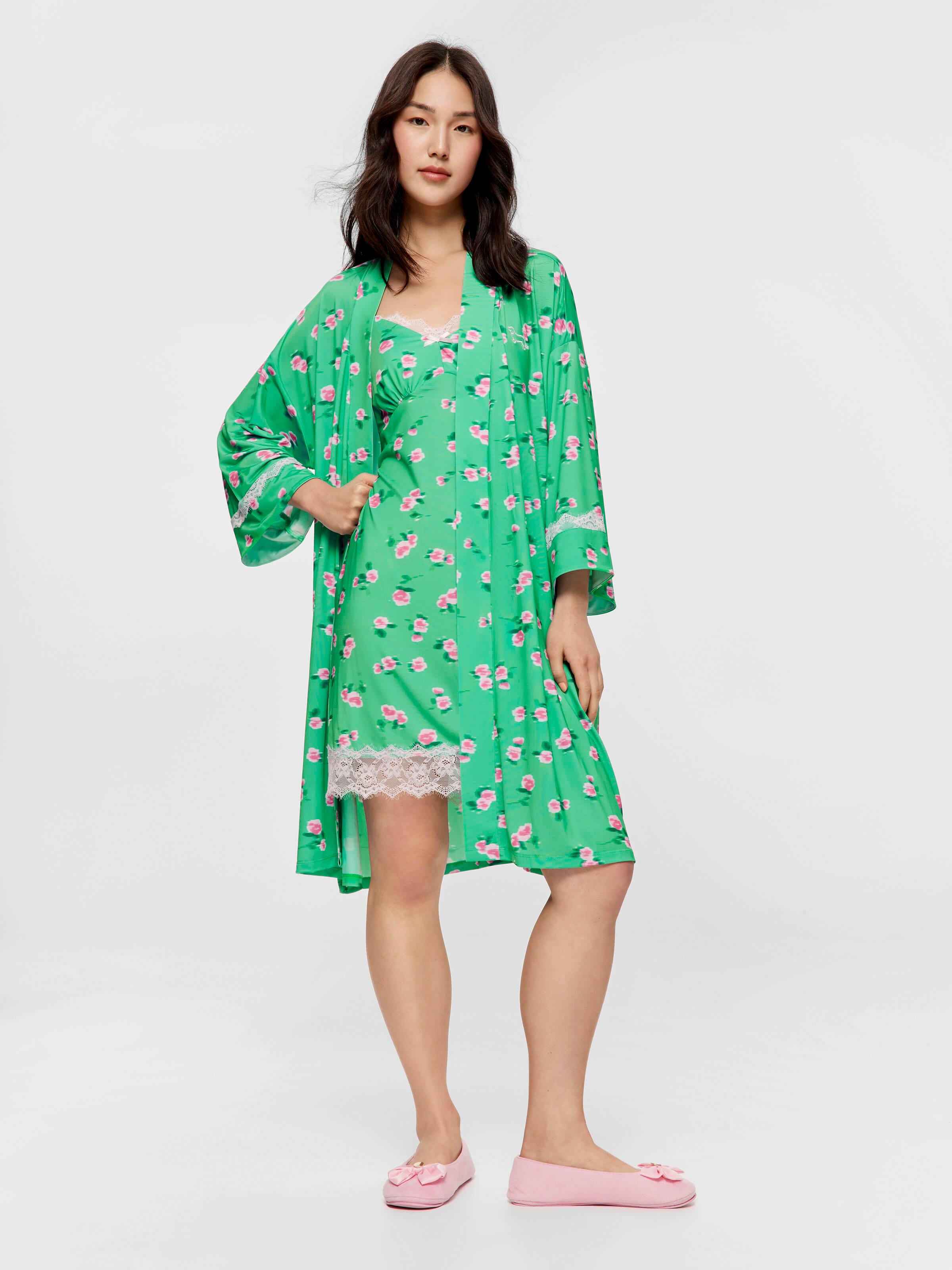Ditsy Floral Slinky Gown