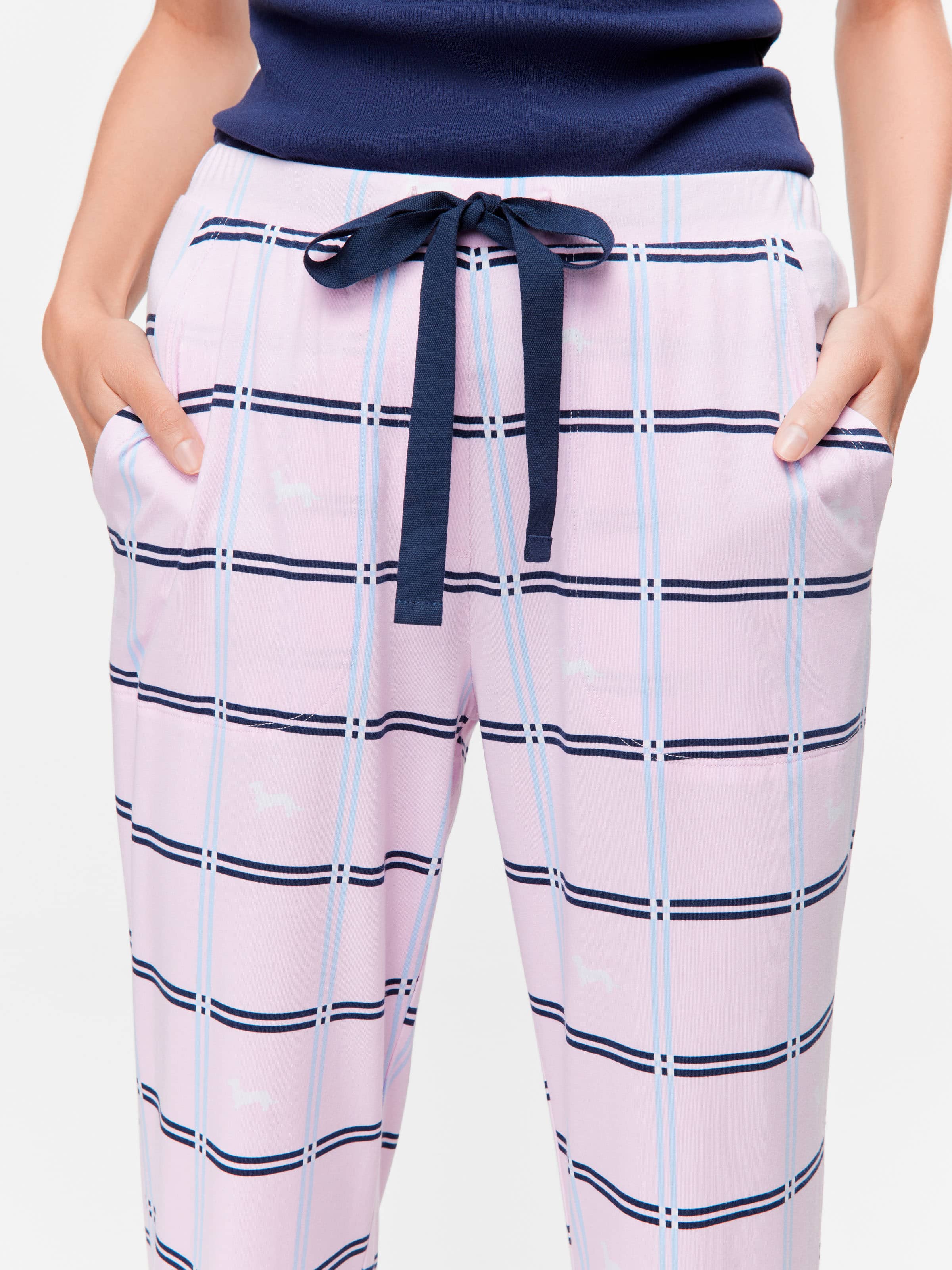 Image for Pink Windowpane Pj Bottom from Peter Alexander