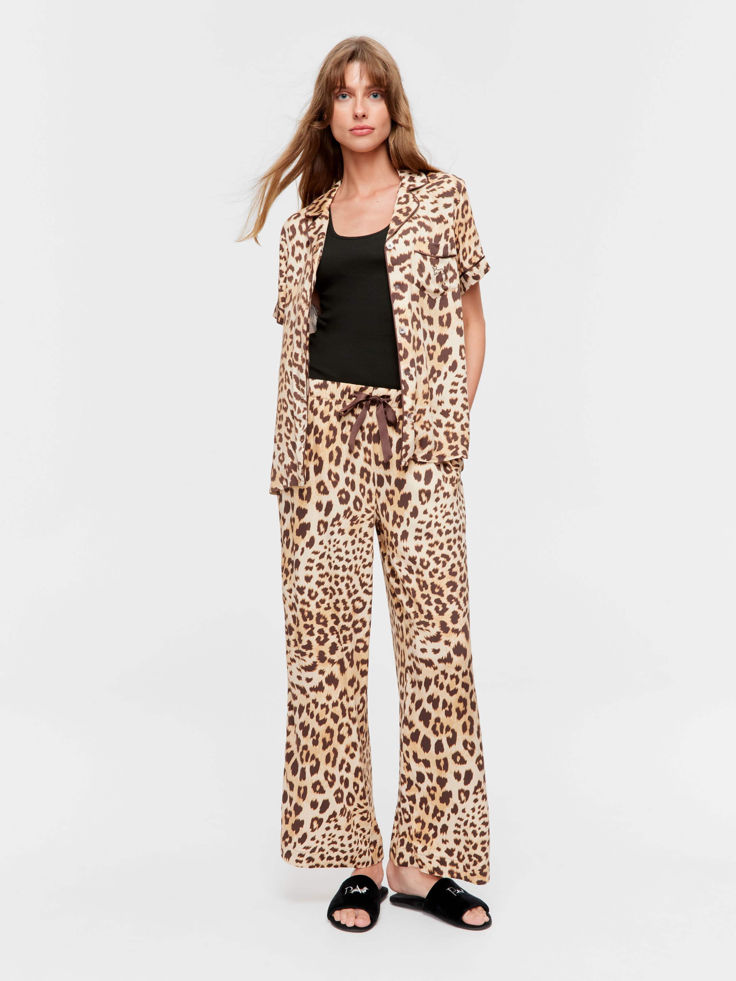 Leopard Wide Leg Pj Bottom