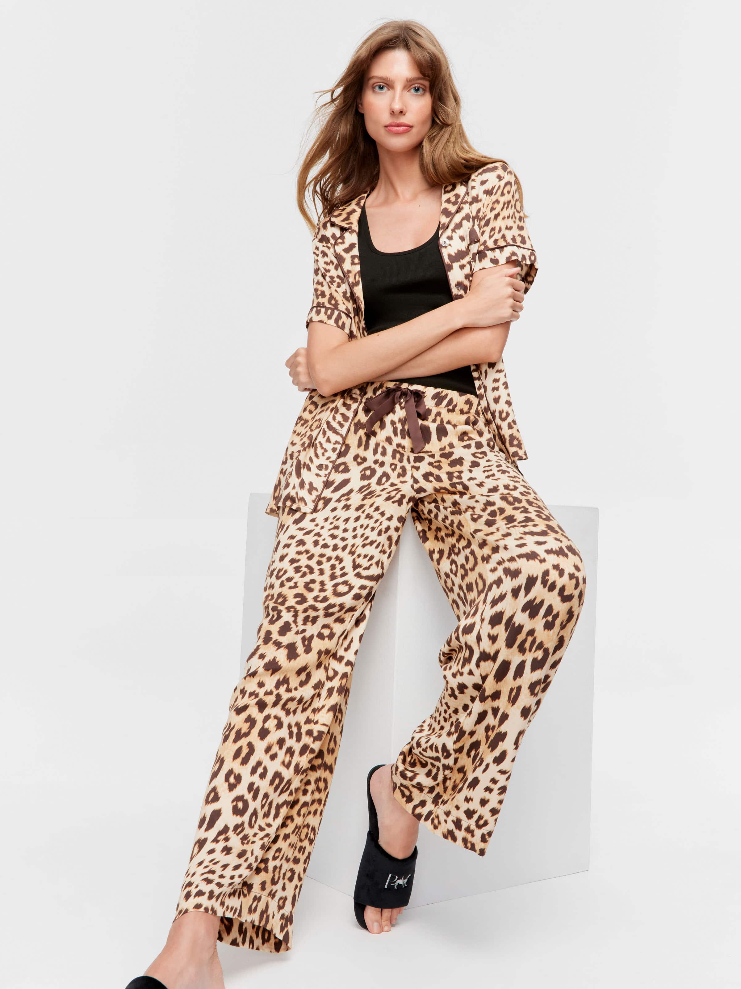Leopard Wide Leg Pj Bottom