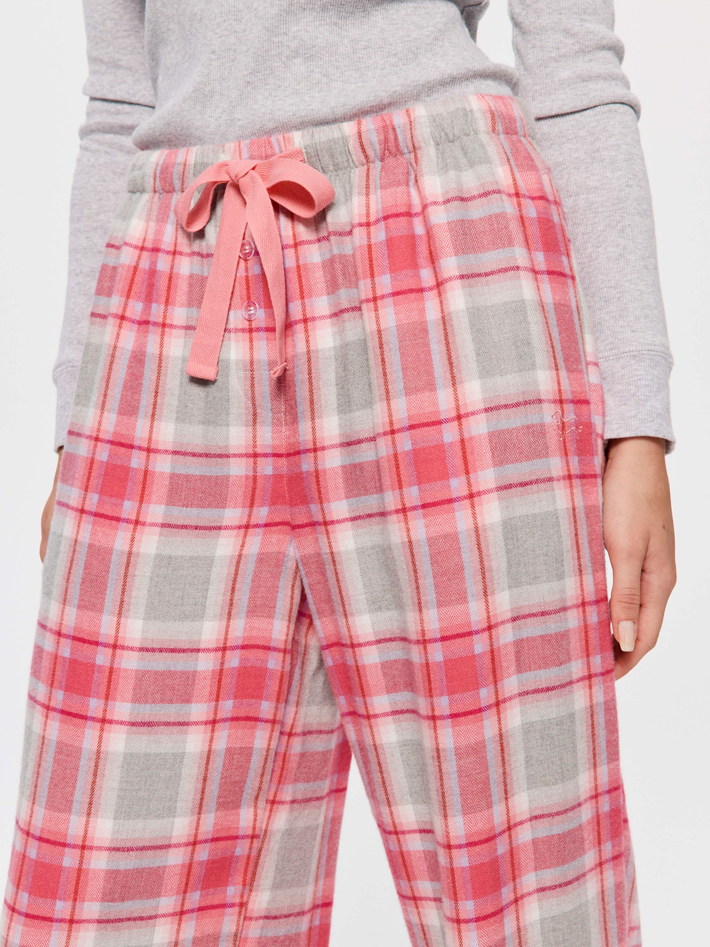 Bright Check Bamboo Flannelette Pj Bottom