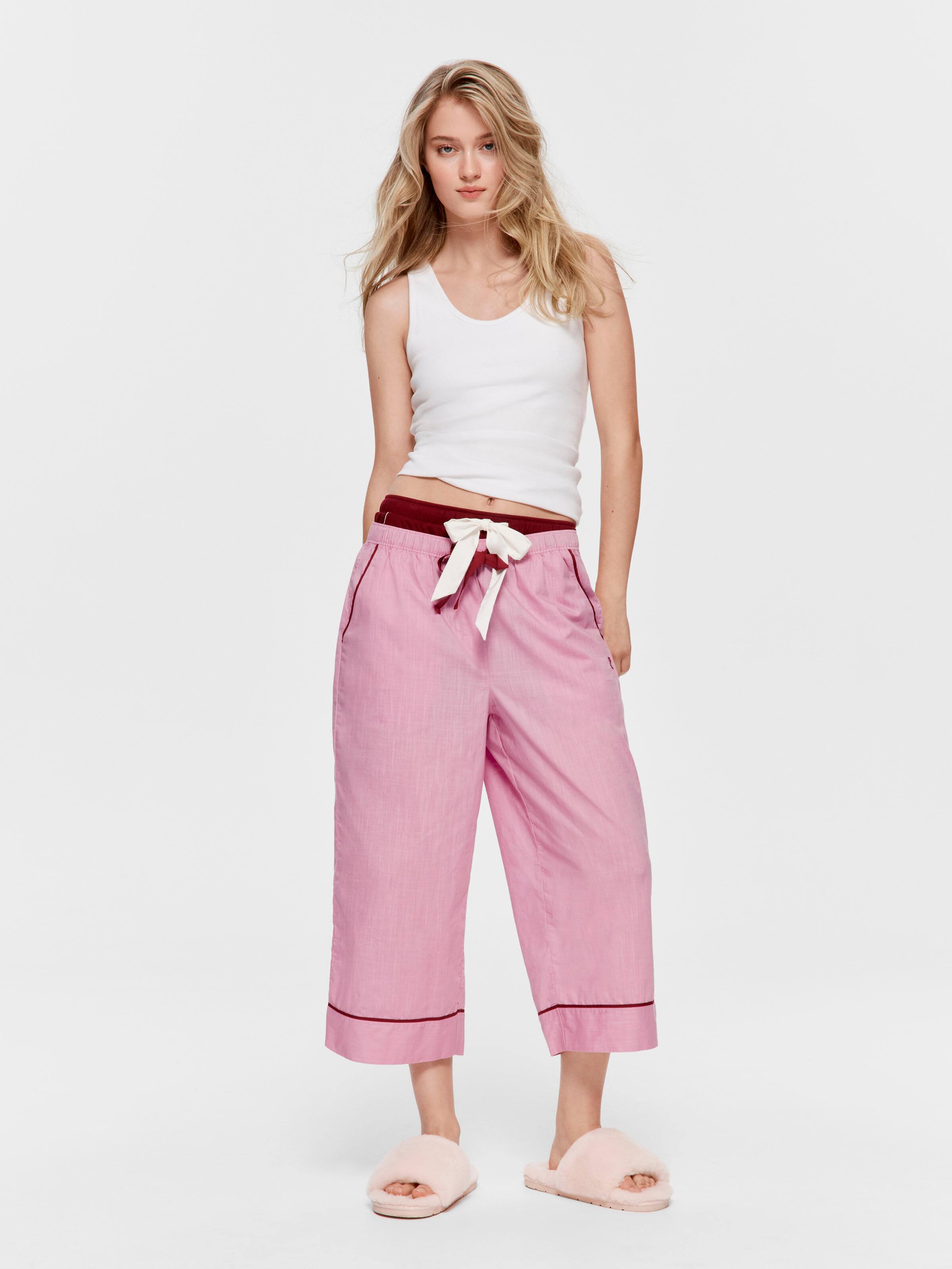 Pink 100% Cotton 3/4 Pj Bottom