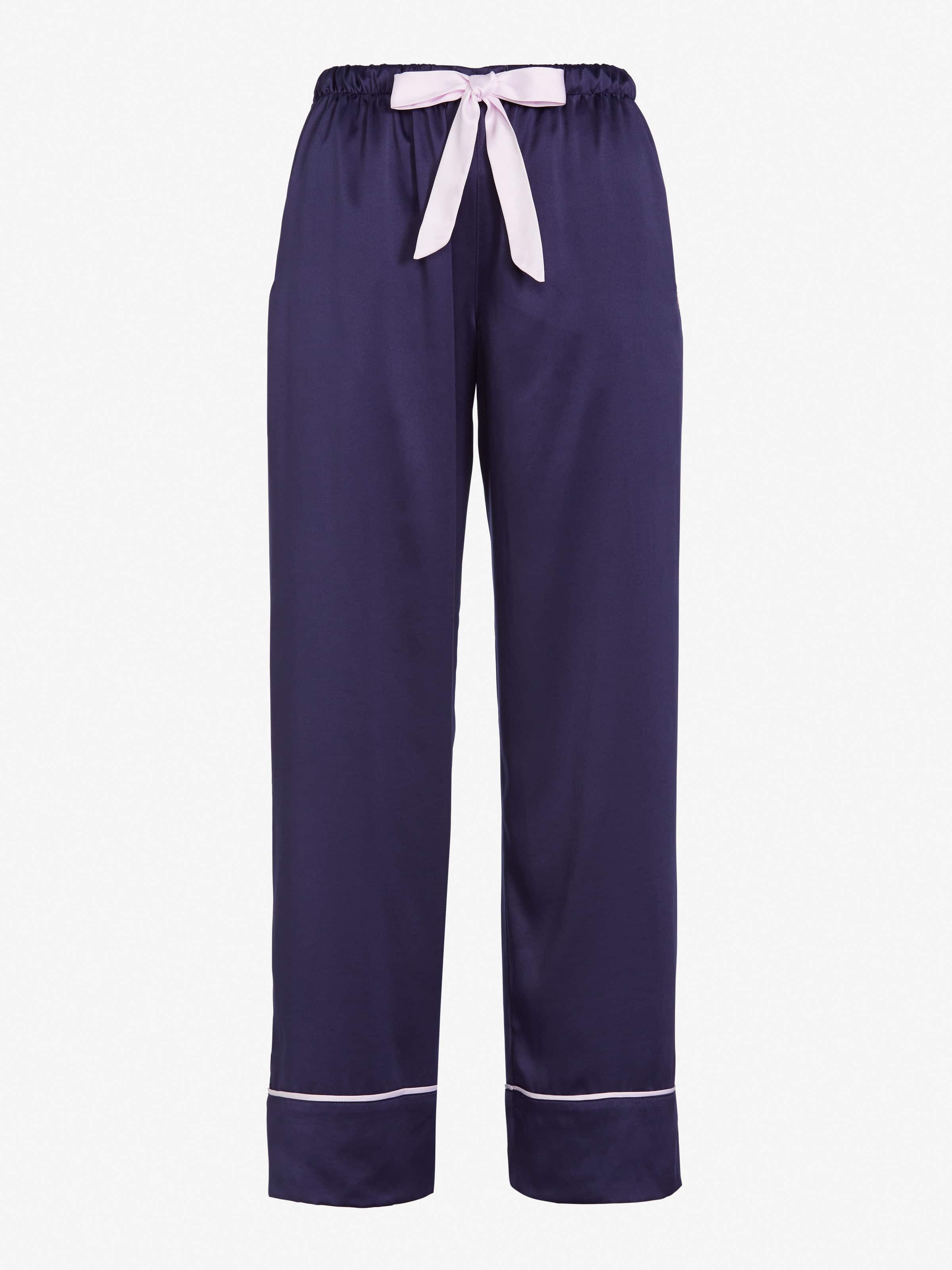Image for Navy Tux Luxe Satin Pj Bottom from Peter Alexander