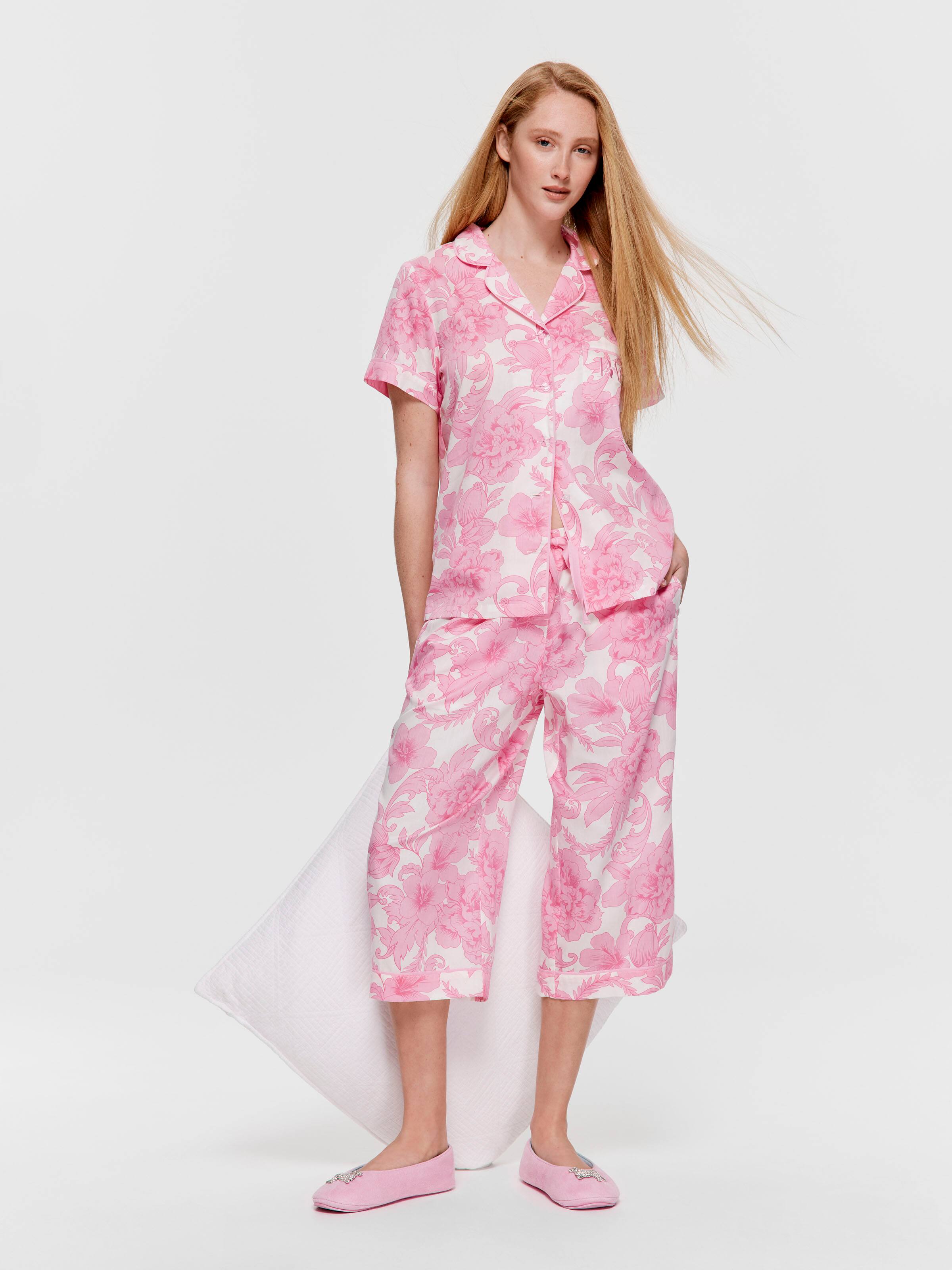 Pink Floral 100% Cotton Pj Set