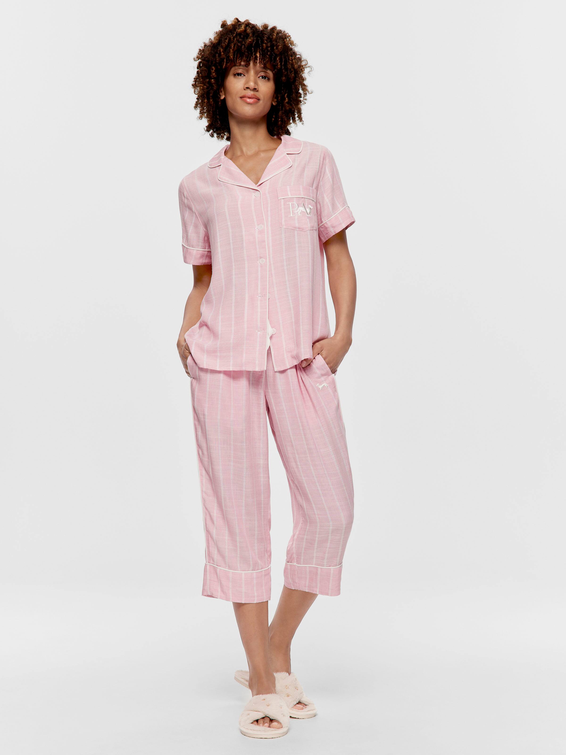 Dusty Pink Textured Viscose Shirt