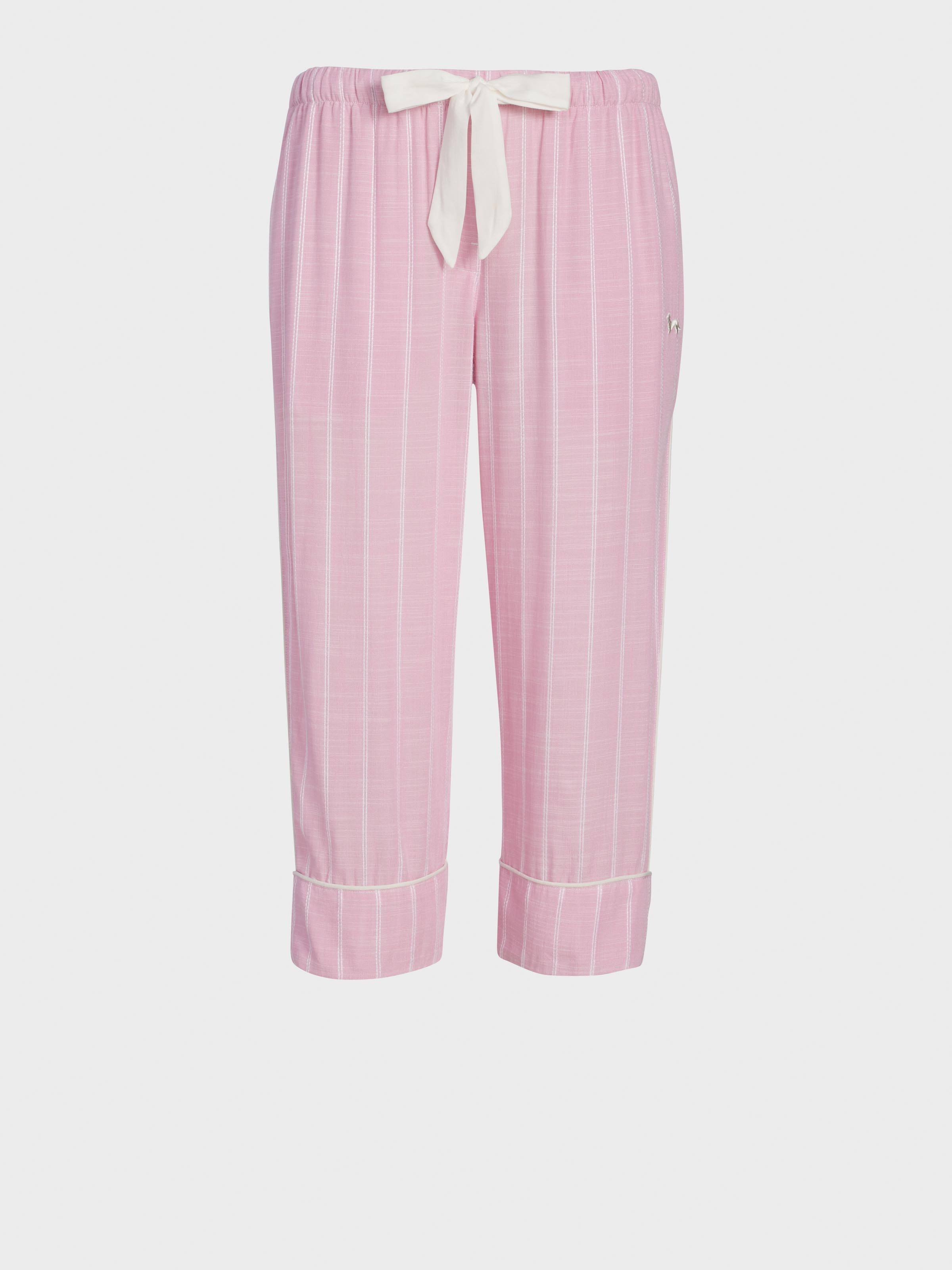 Image for Dusty Pink Textured Viscose 3/4 Pj Bottom from Peter Alexander