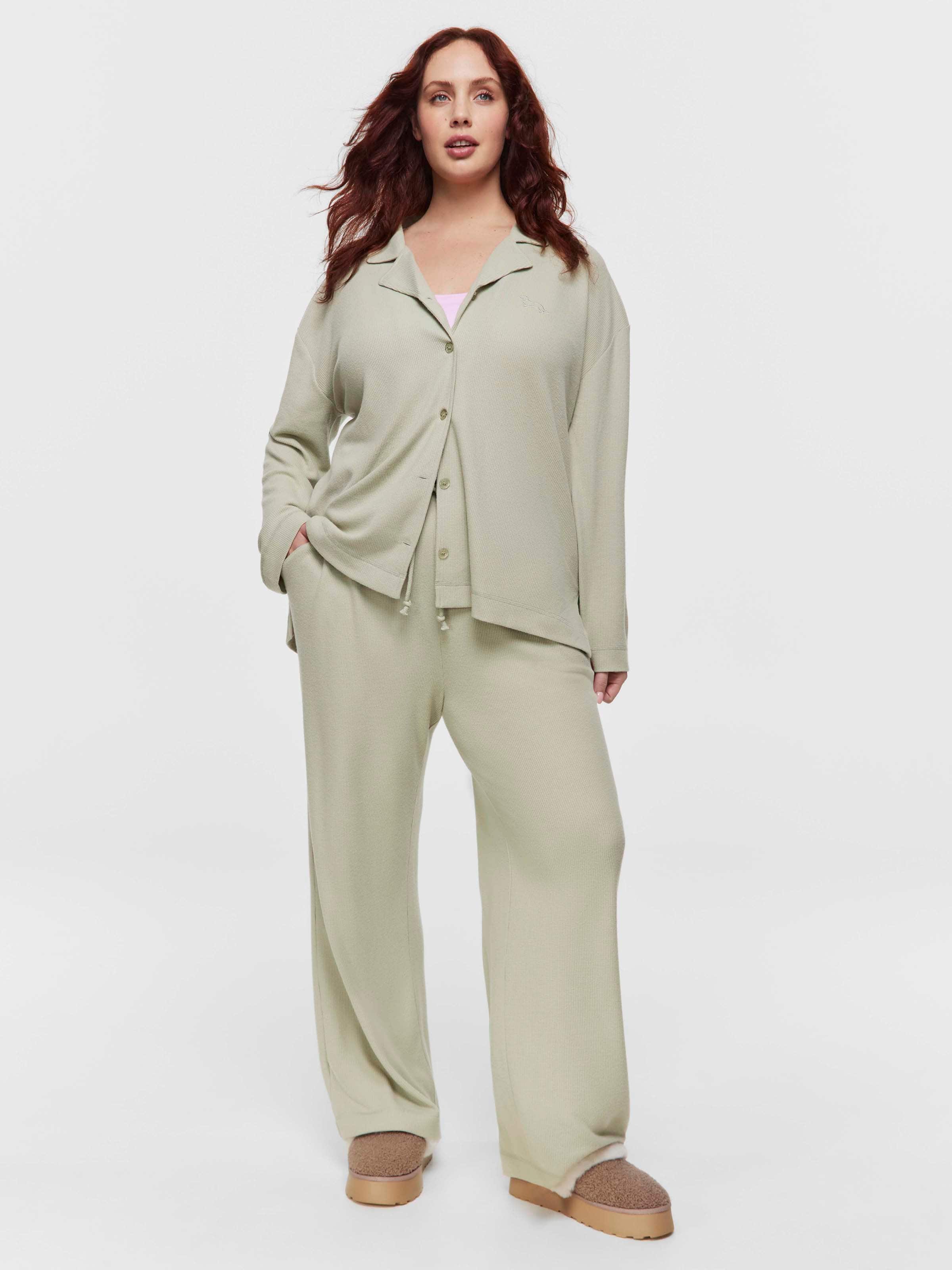 P.A. Plus Soft Waffle Long Pj Set
