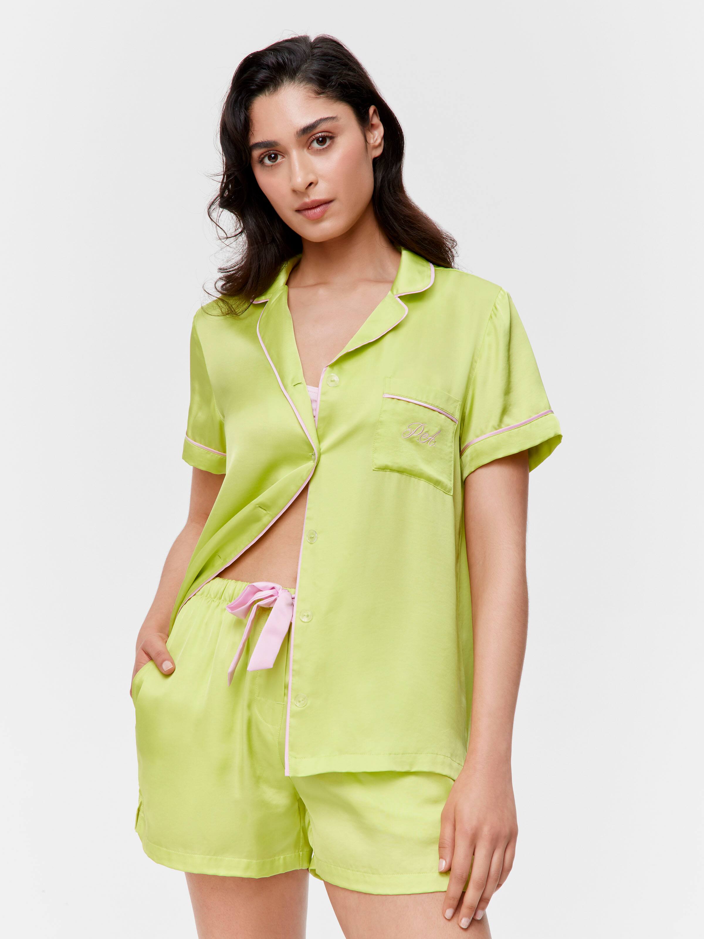 Lime Shortie Pj Set