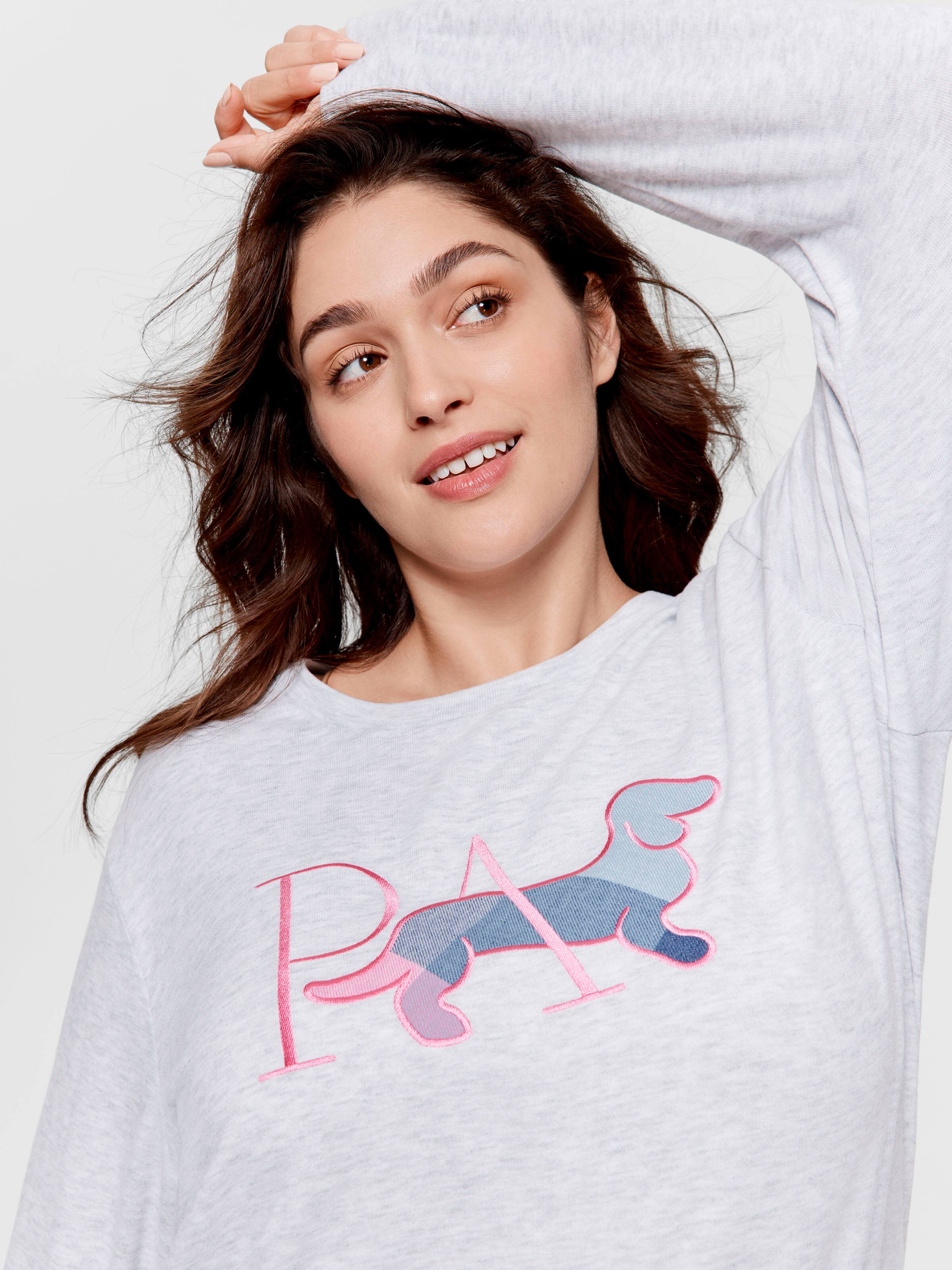 P.A. Plus Buffalo Check Logo Sweater Top