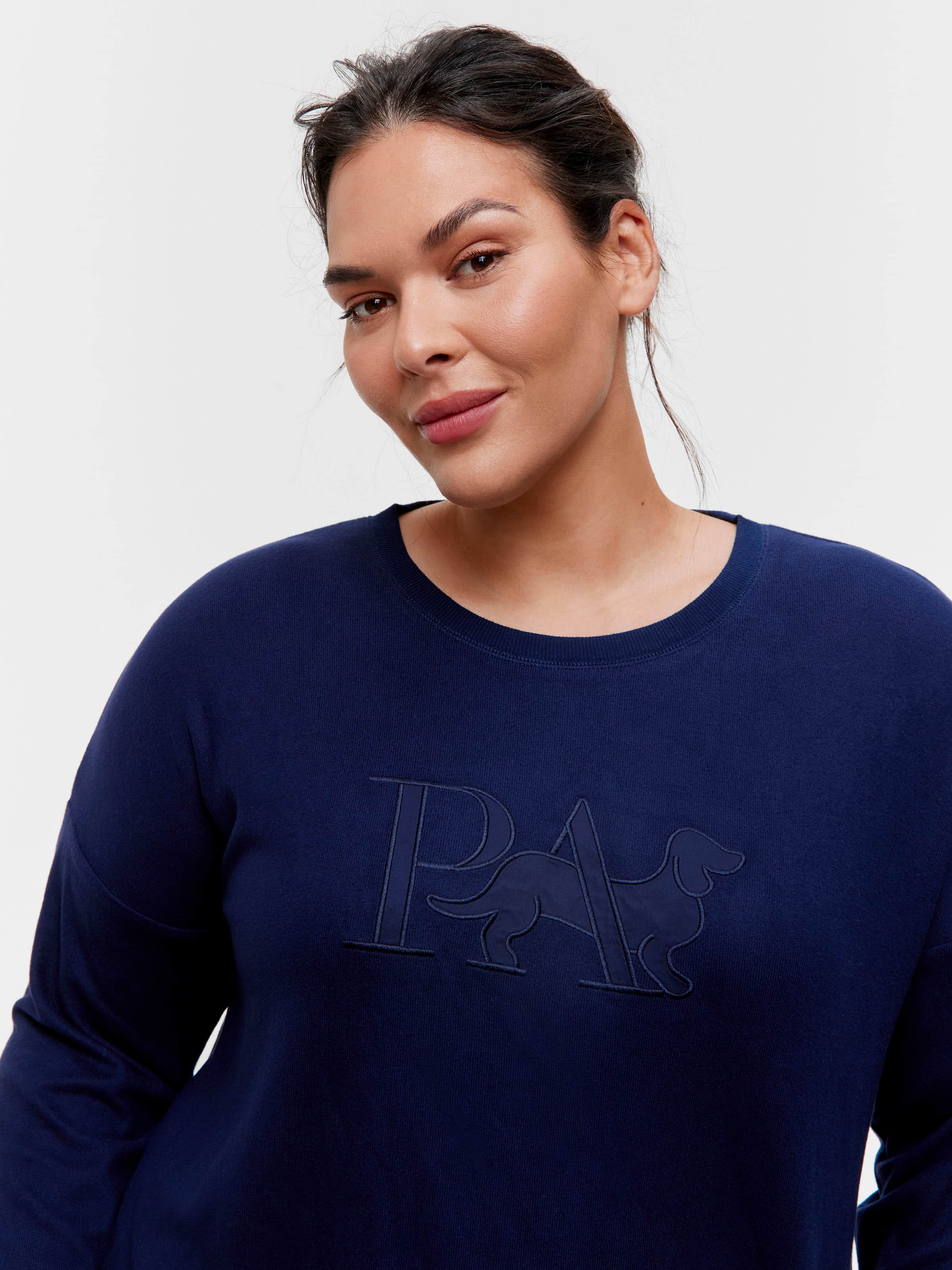P.A. Plus Navy Plush Sweater Top
