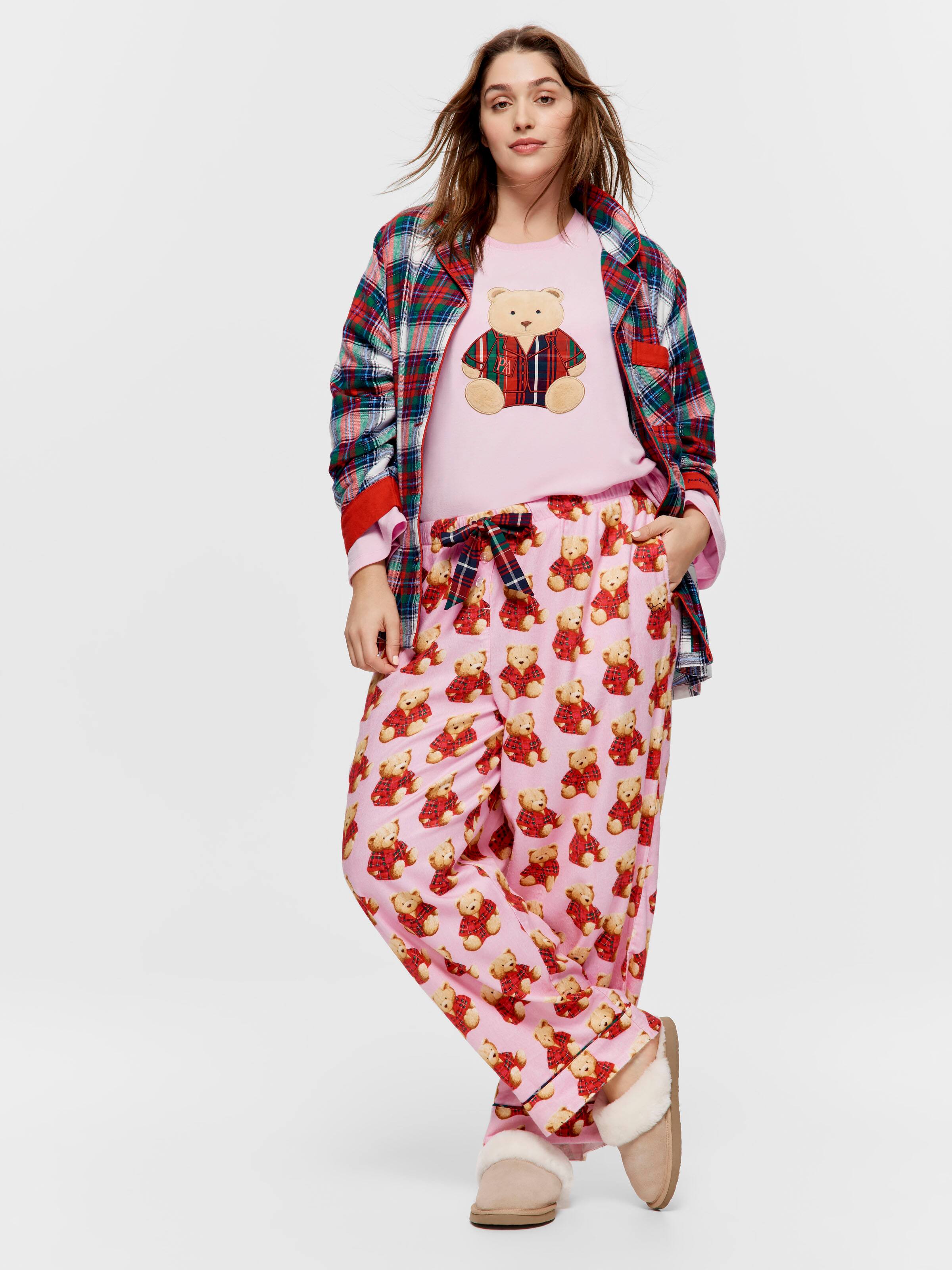 P.A. Plus Tartan Teddy Pj Bottom