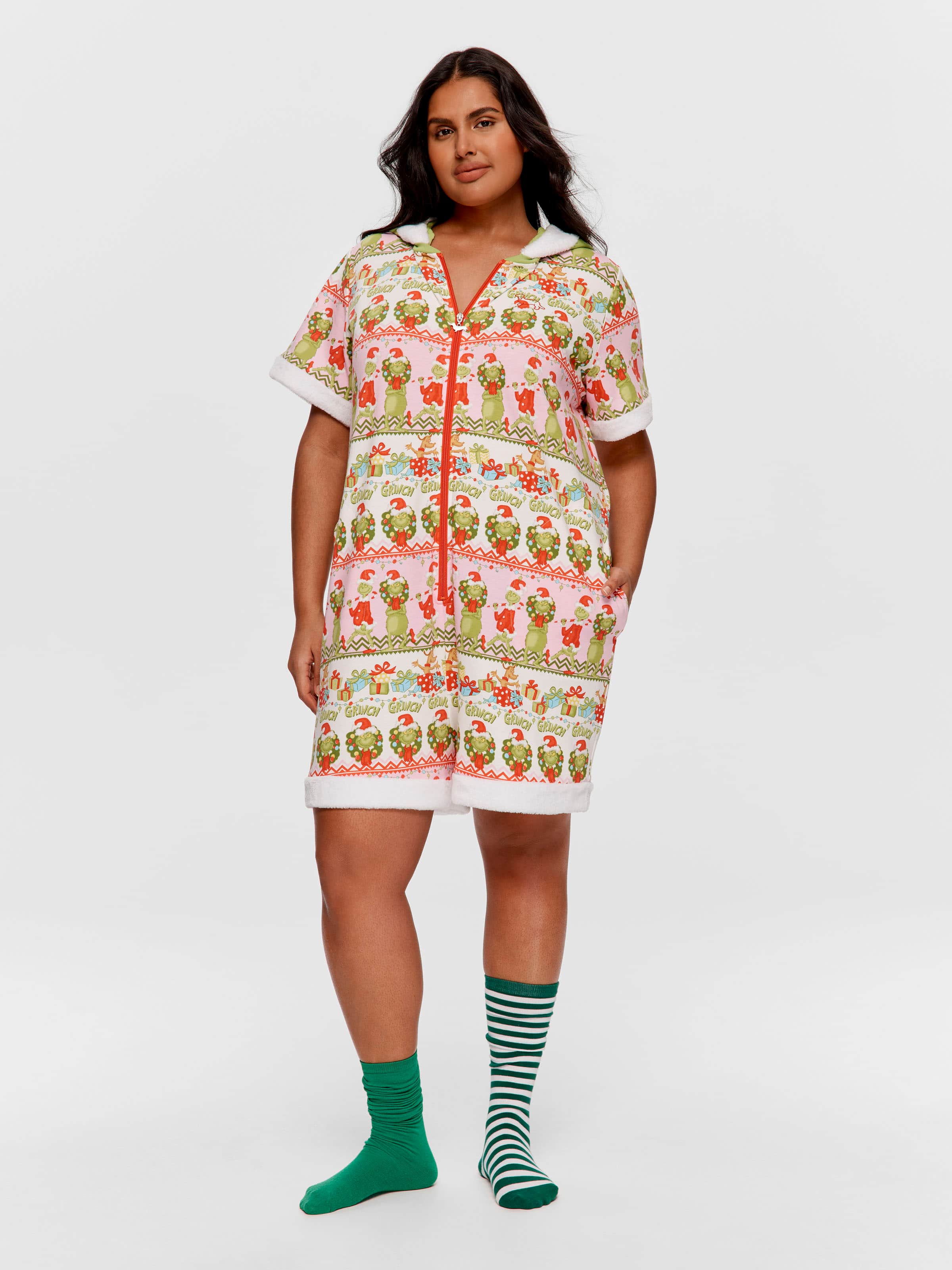 P.A. Plus Grinch Shortie Onesie