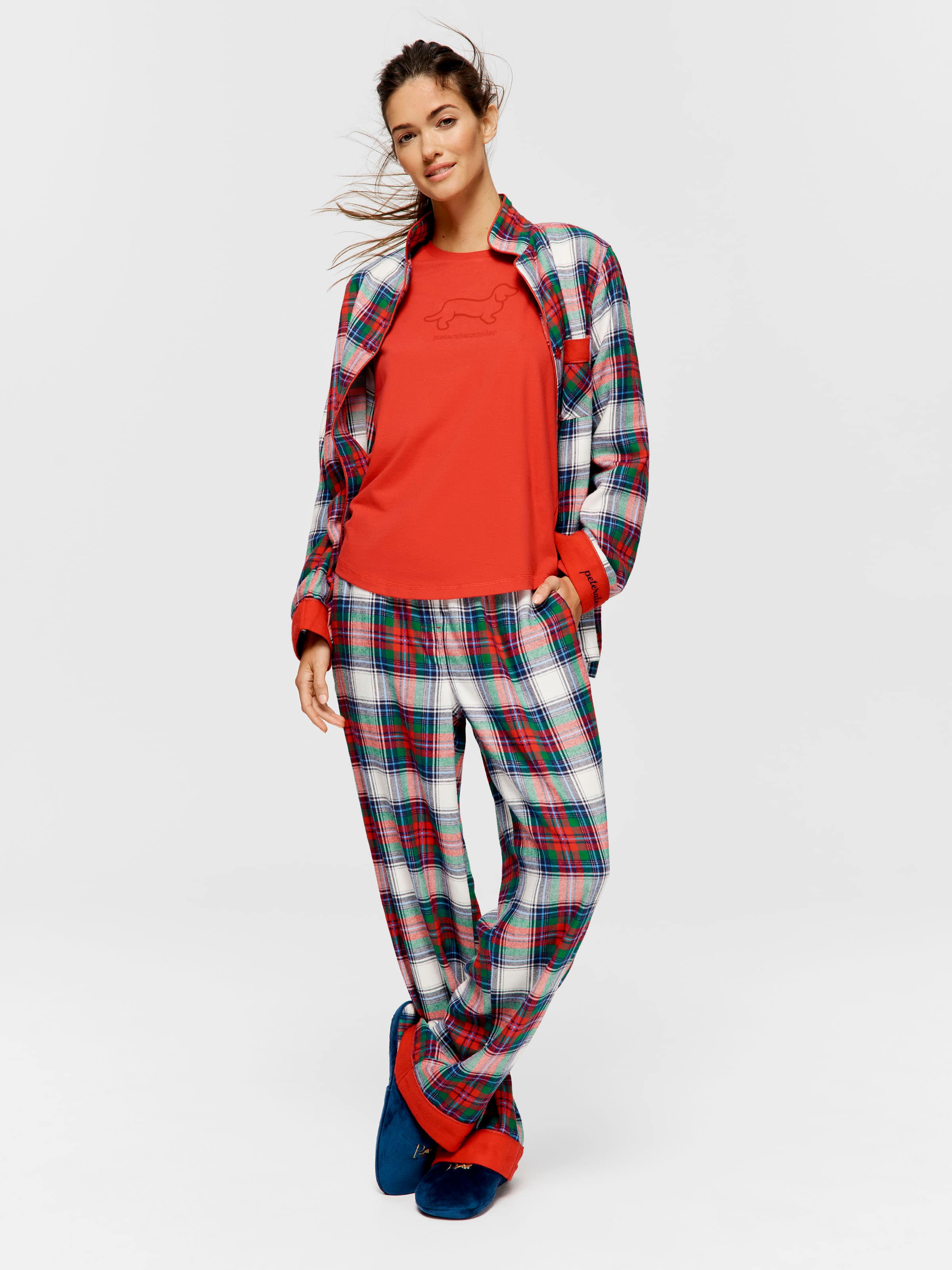 Red P.A. Classic Penny Long Sleeve Top
