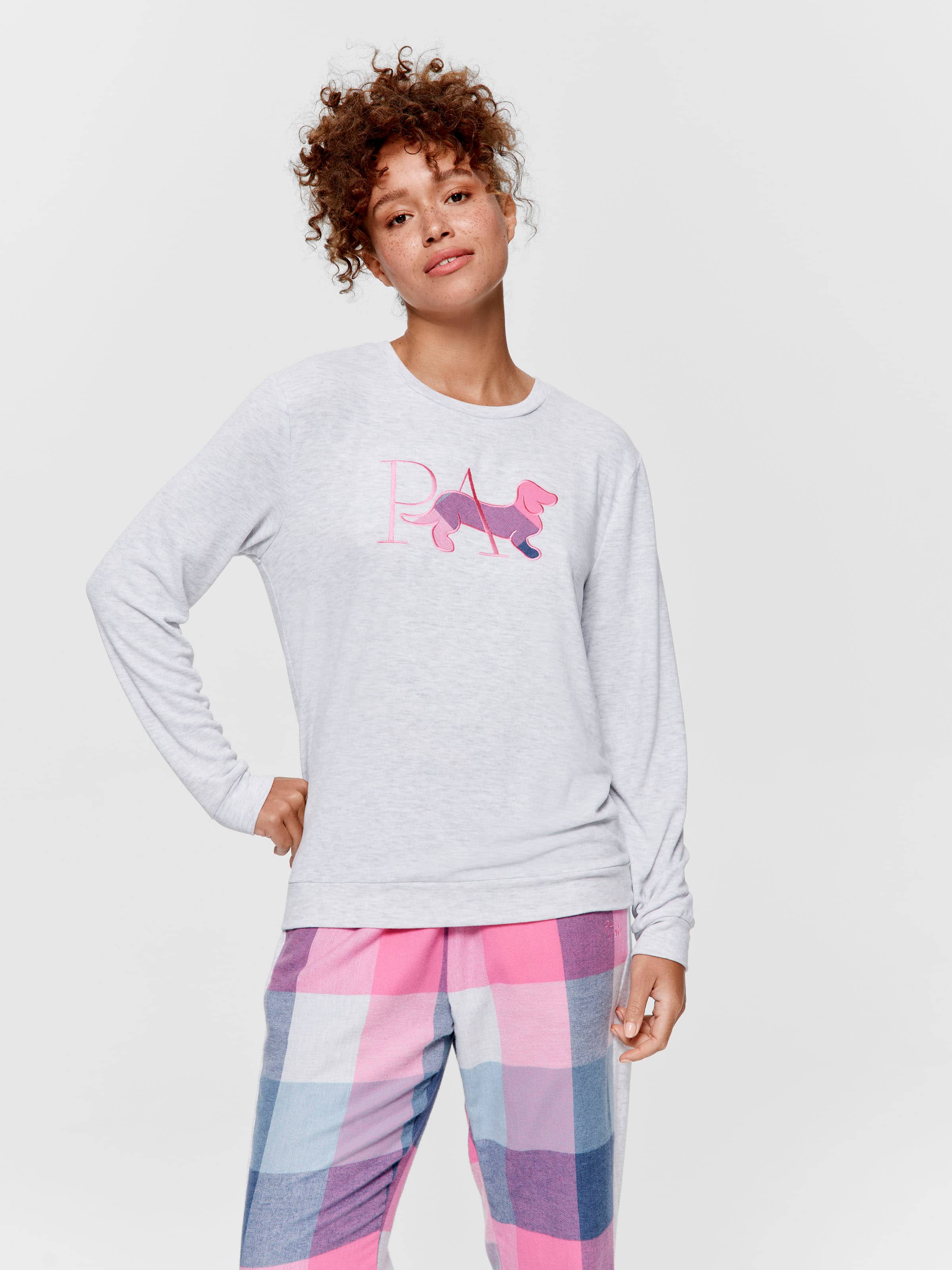 Buffalo P.A. Logo Fuzzy Sweater Top